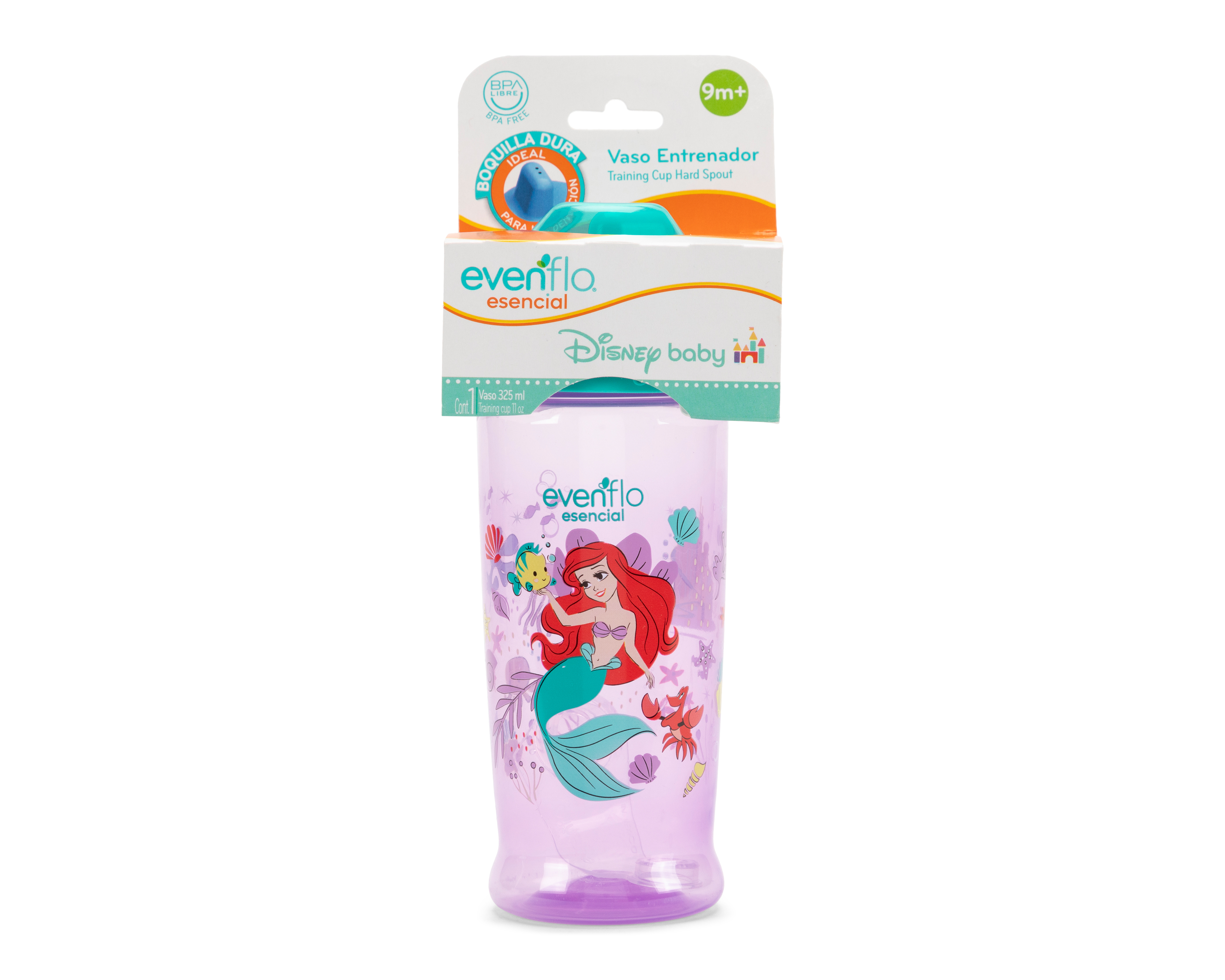 Foto 4 pulgar | Foto 3 | Vaso Entrenador Evenflo Disney La Sirenita 325 ml