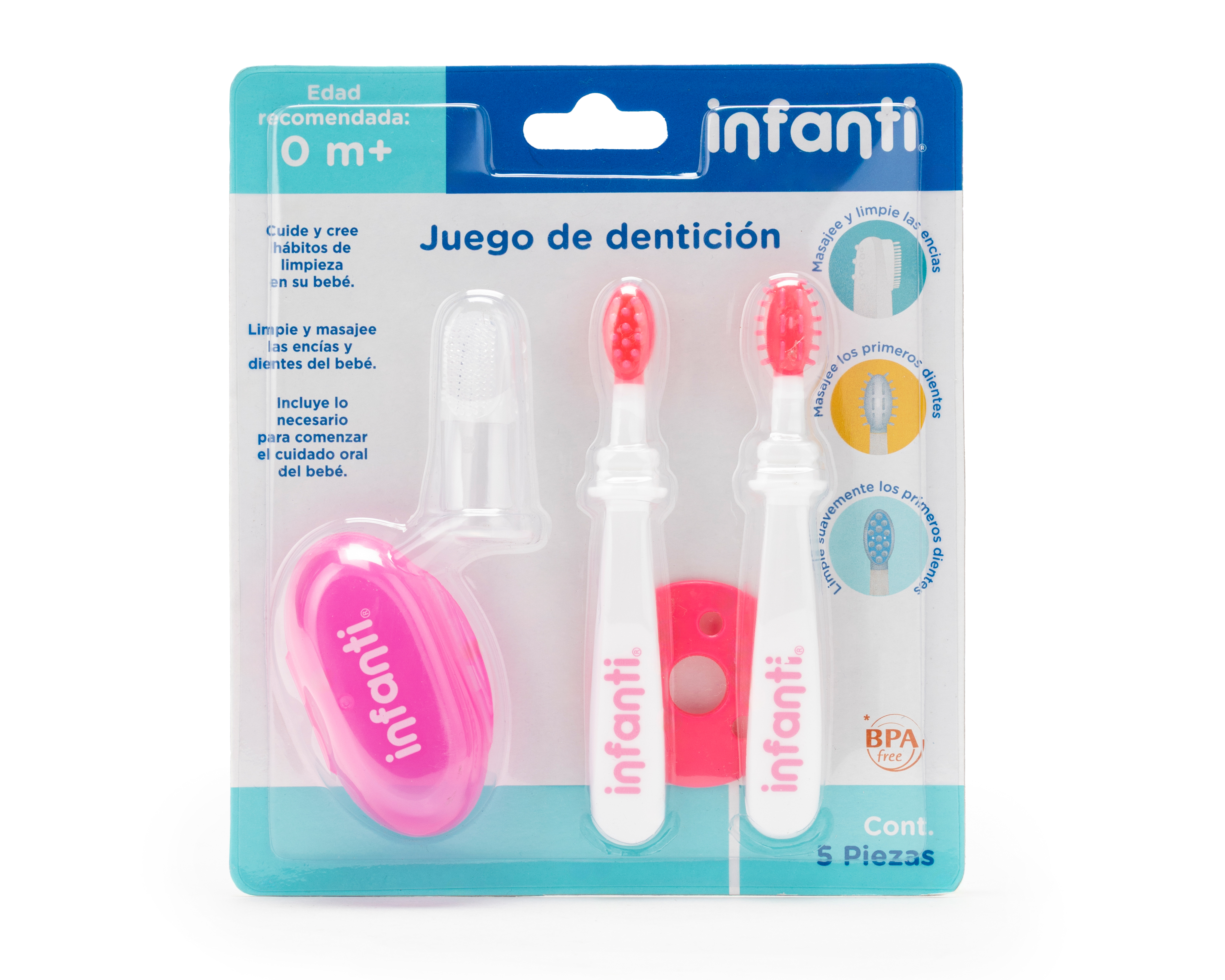 Juego de Cepillos de Dientes para Bebé Infanti 5 Piezas