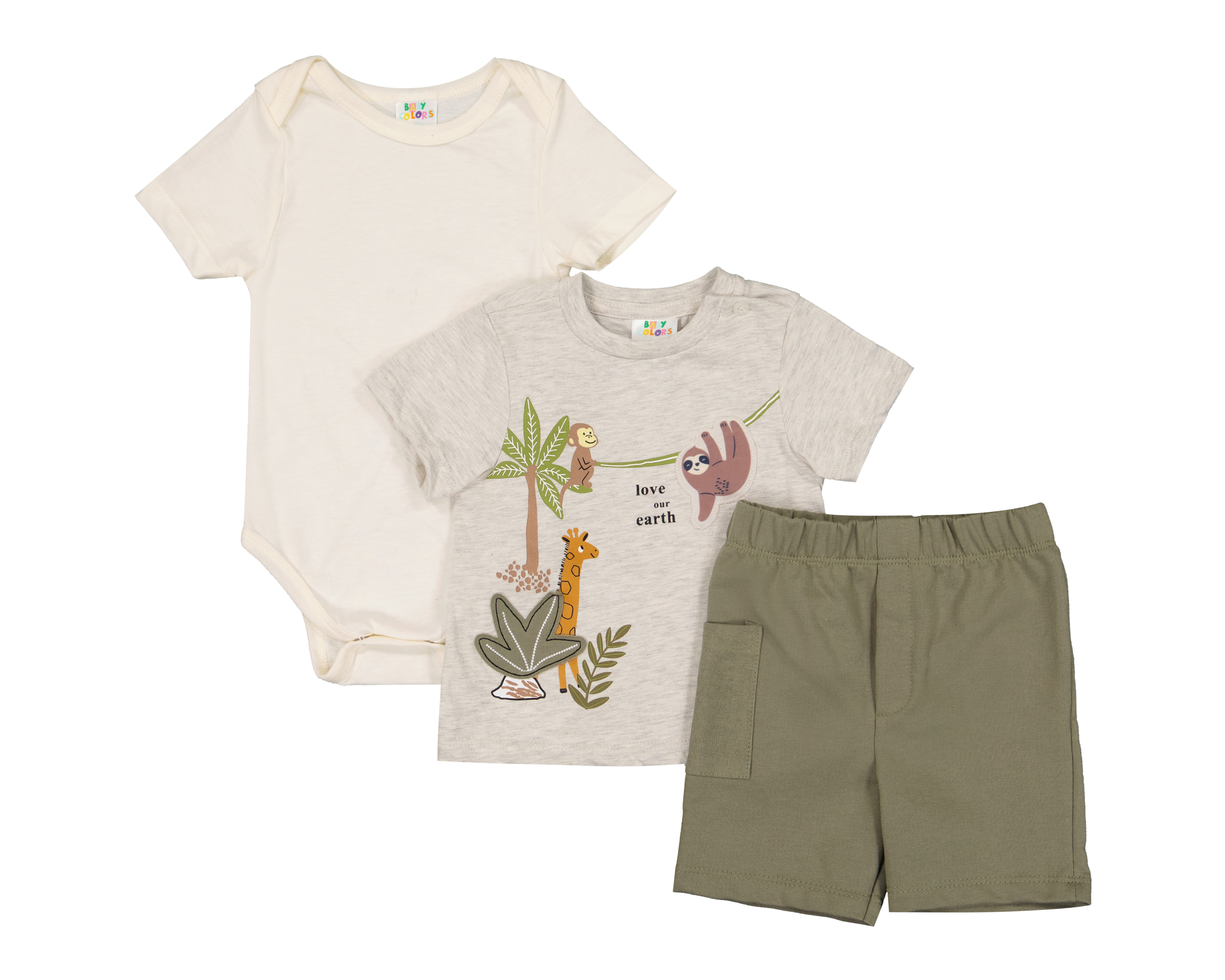 Foto 1 | Foto 1 | Conjunto para Bebé Niño Baby Colors 3 Piezas