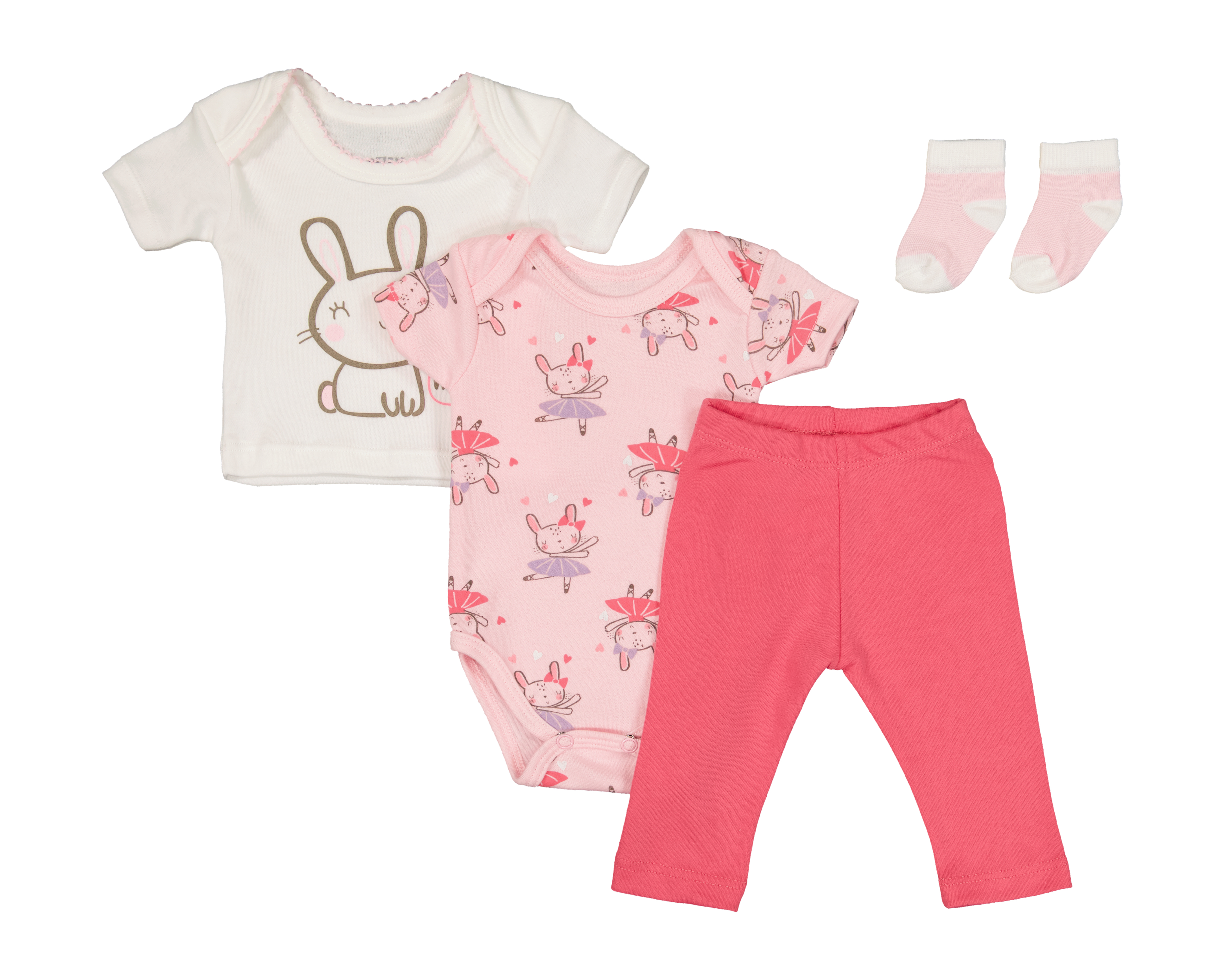 Foto 1 | Foto 1 | Conjunto para Bebé Niña Baby Colors 4 Piezas