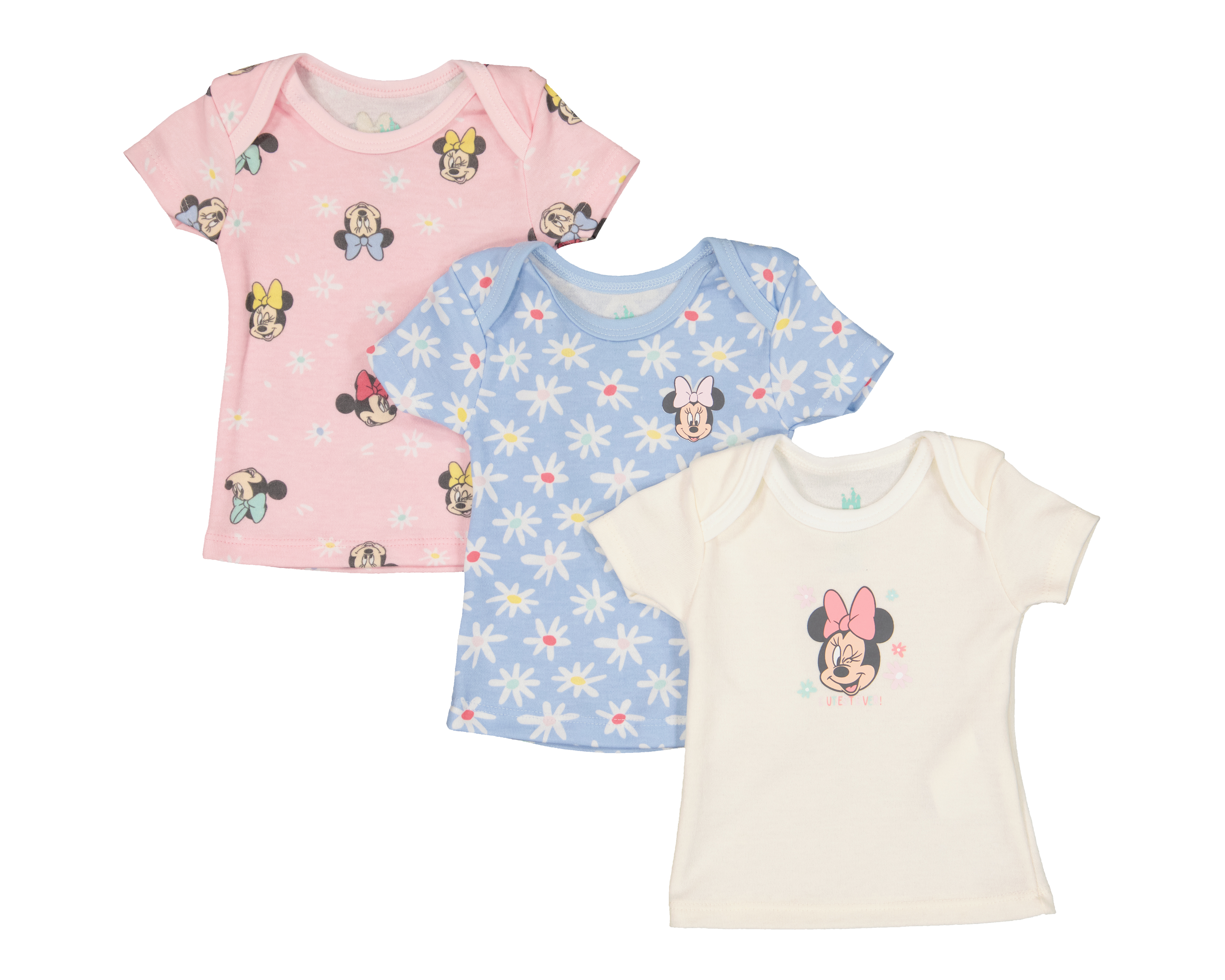 Foto 2 pulgar | Foto 1 | Camiseta Interior Disney para Bebé Niña 3 Piezas