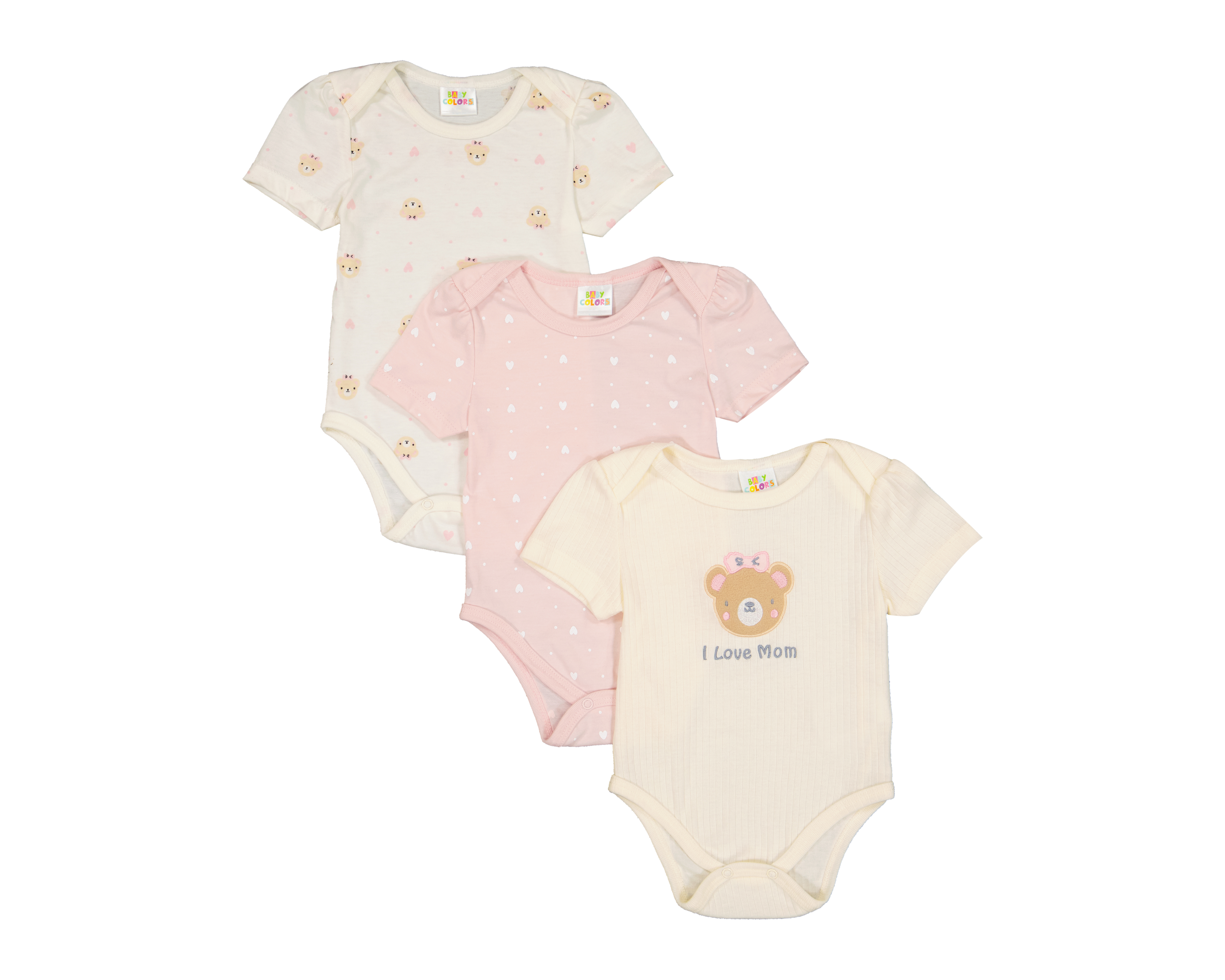 Foto 2 pulgar | Foto 1 | Pañalero para Bebé Niña Baby Colors 3 Piezas