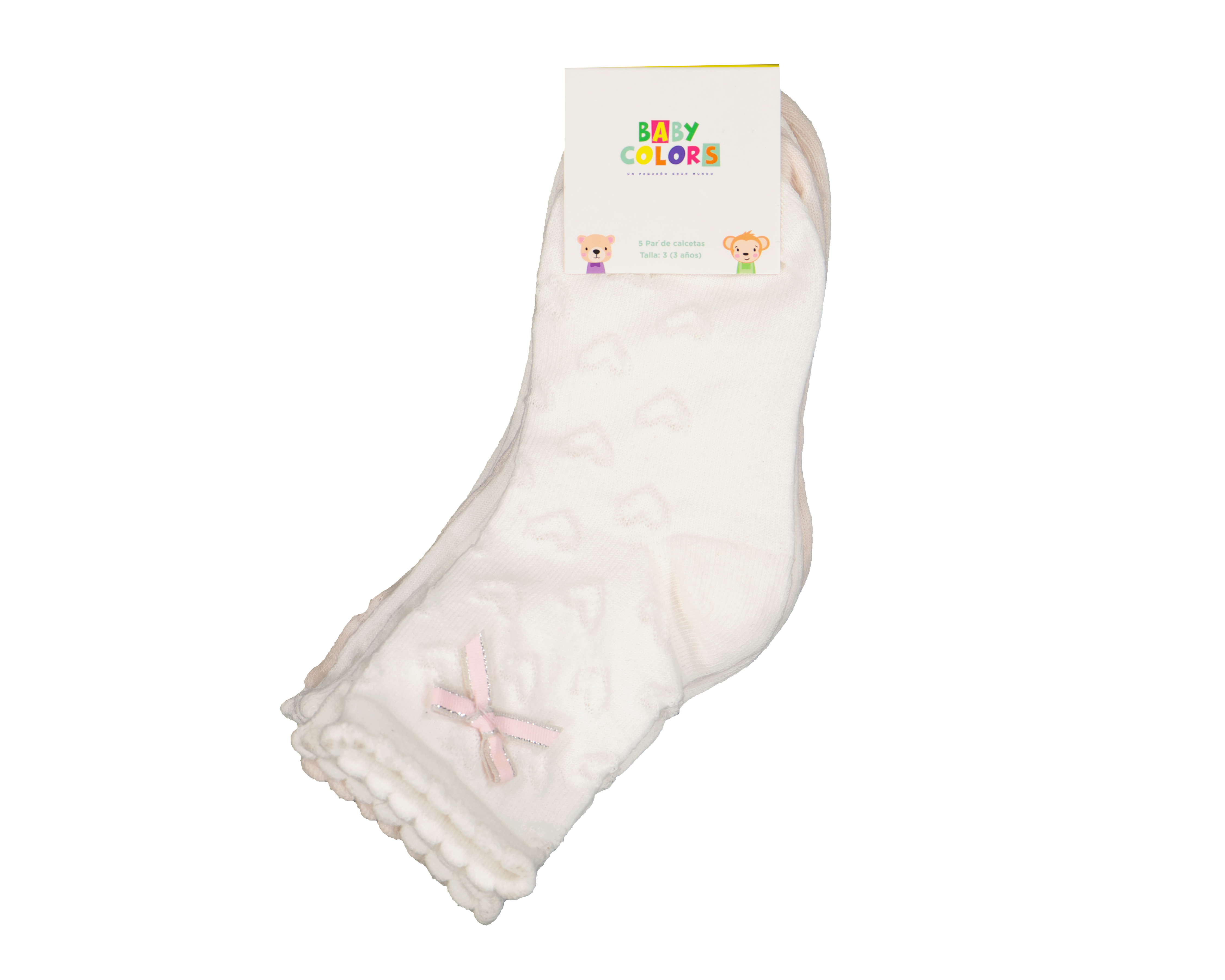 Foto 4 pulgar | Foto 3 | Calcetas para Bebé Niña Baby Colors 5 Pares