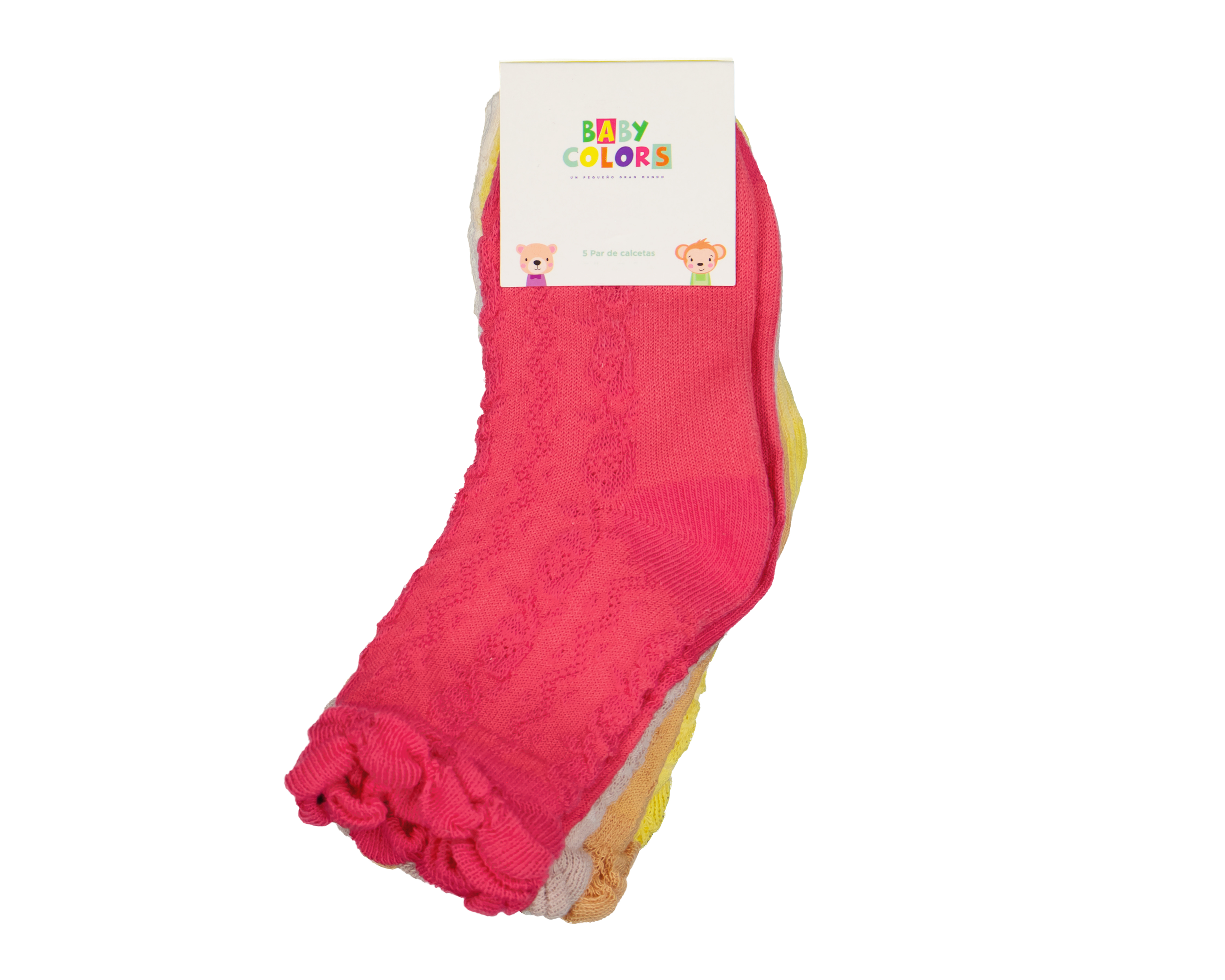 Foto 4 pulgar | Foto 3 | Calcetas para Bebé Niña Baby Colors 5 Pares