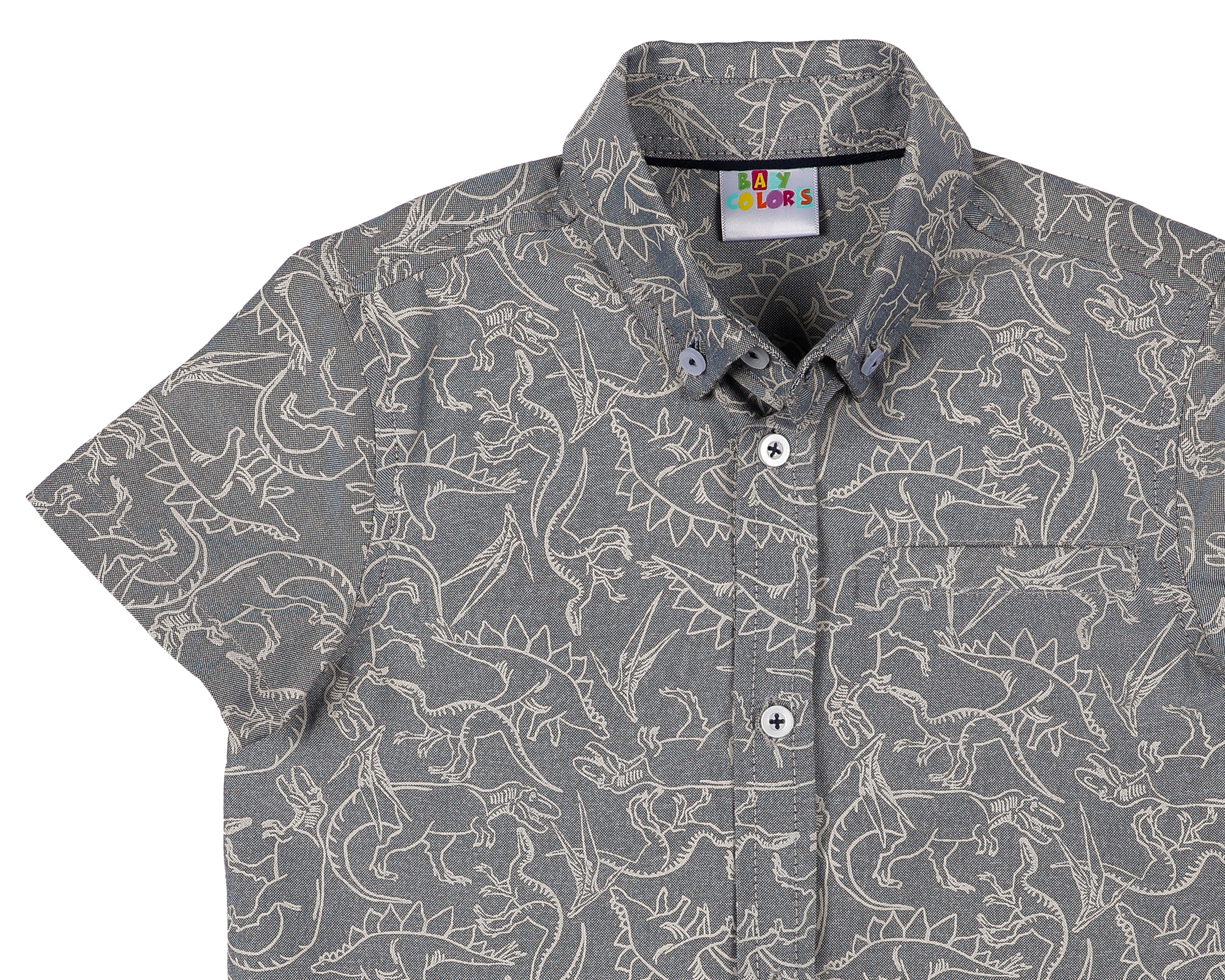 Foto 4 pulgar | Foto 3 | Camisa para Bebé Niño Baby Colors Gris
