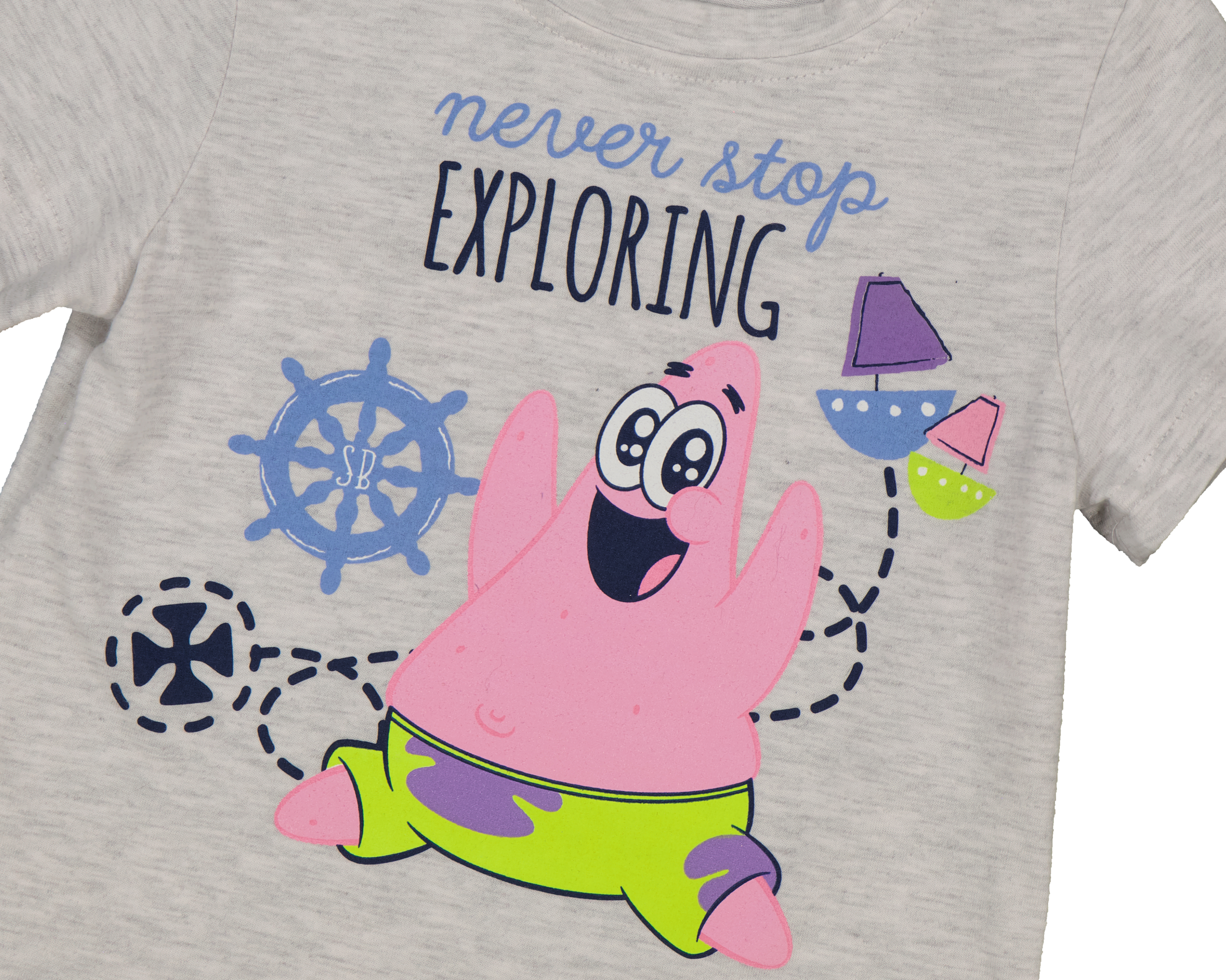 Foto 4 pulgar | Foto 3 | Playera para Bebé Niño Bob Esponja Gris