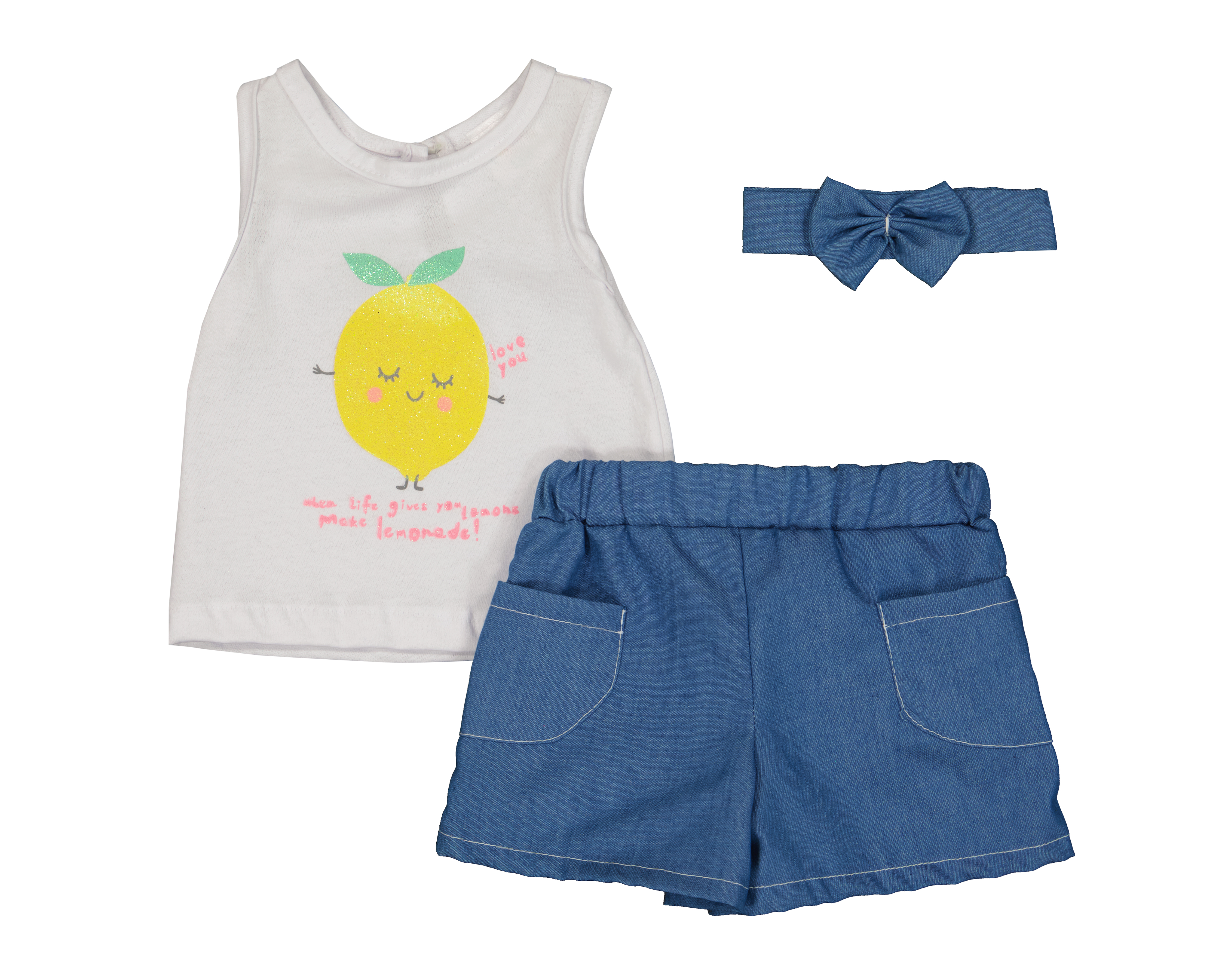 Foto 1 | Foto 1 | Conjunto para Bebé Niña Baby Colors 3 Piezas