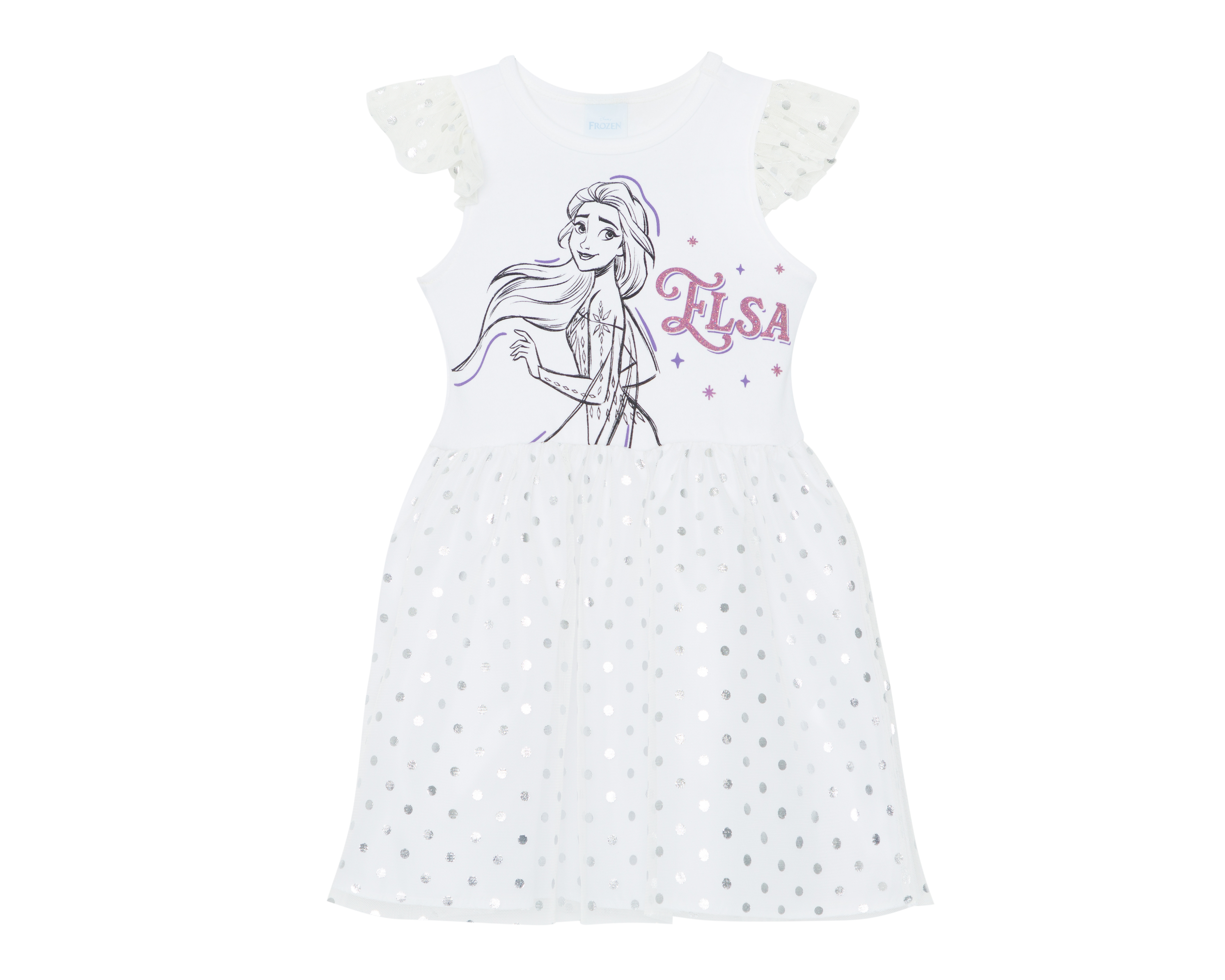 Vestido para Bebé Niña Disney Frozen Blanco