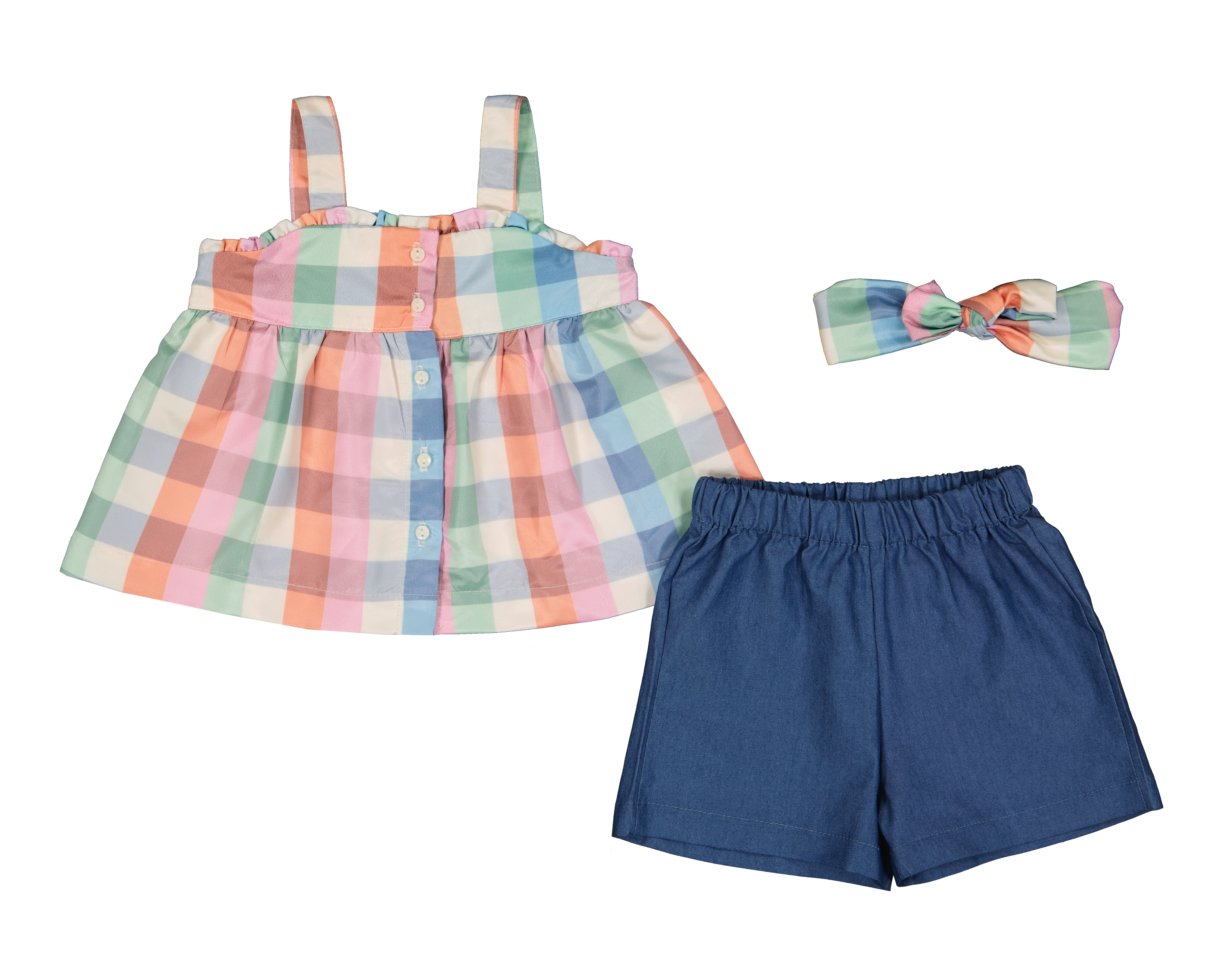 Foto 1 | Foto 1 | Conjunto para Bebe Niña Baby Colors Estampado 3 Piezas