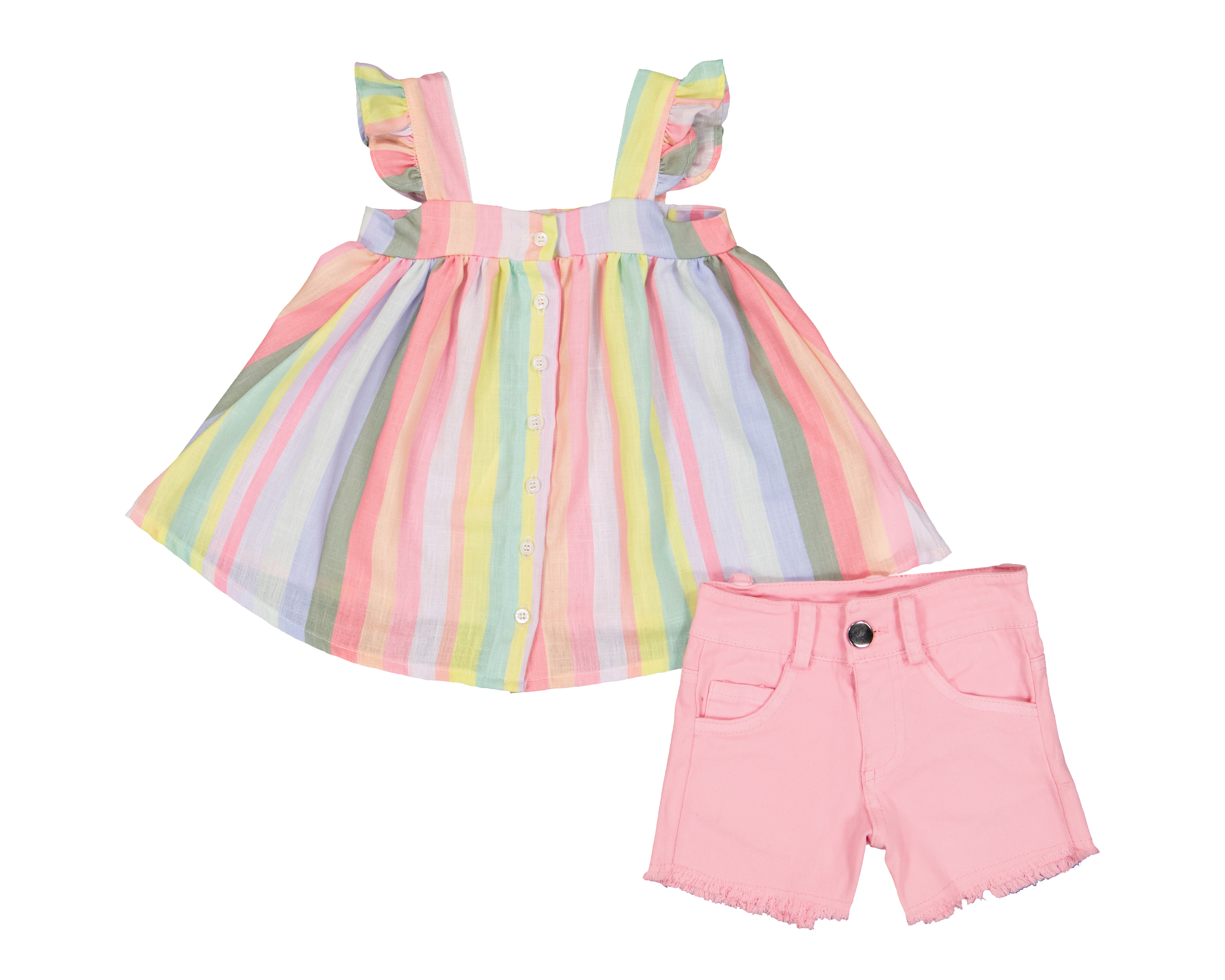 Foto 2 pulgar | Foto 1 | Short y Blusa para Bebé Niña Baby Colors