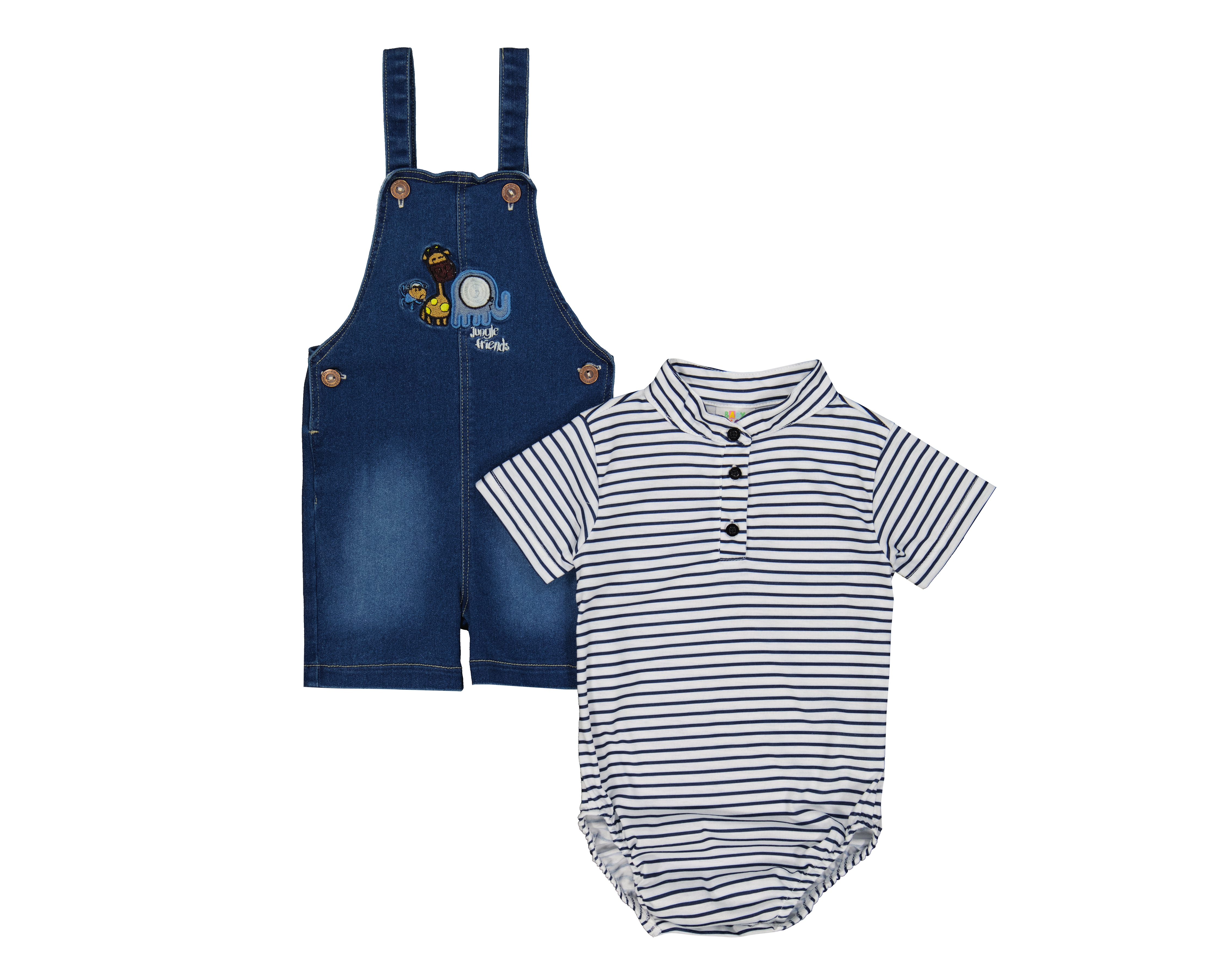 Foto 2 pulgar | Foto 1 | Jumper y Pañalero para Bebé Niño Baby Colors