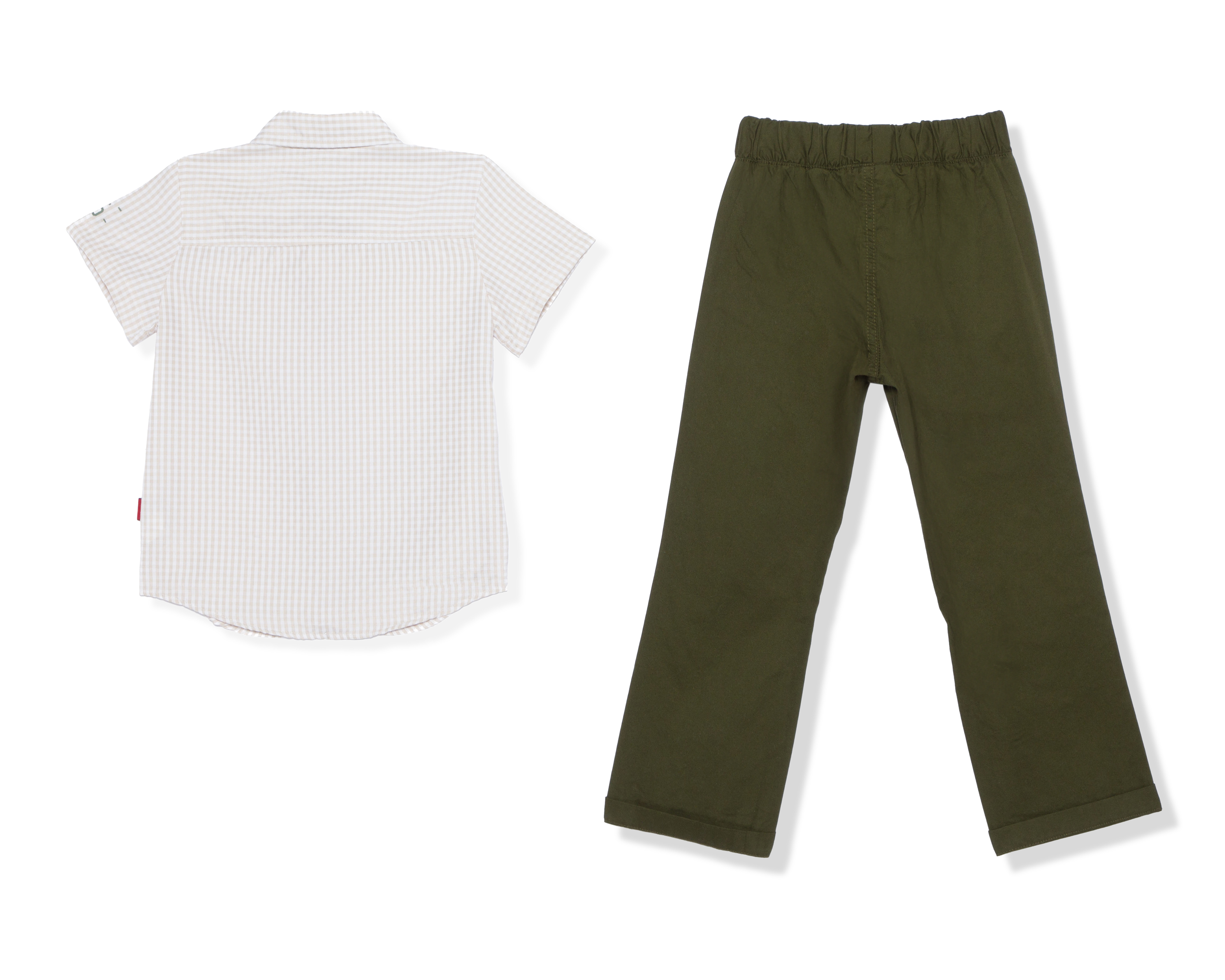 Foto 3 pulgar | Foto 2 | Conjunto para Bebé Niño Peanuts a Cuadros 2 Piezas