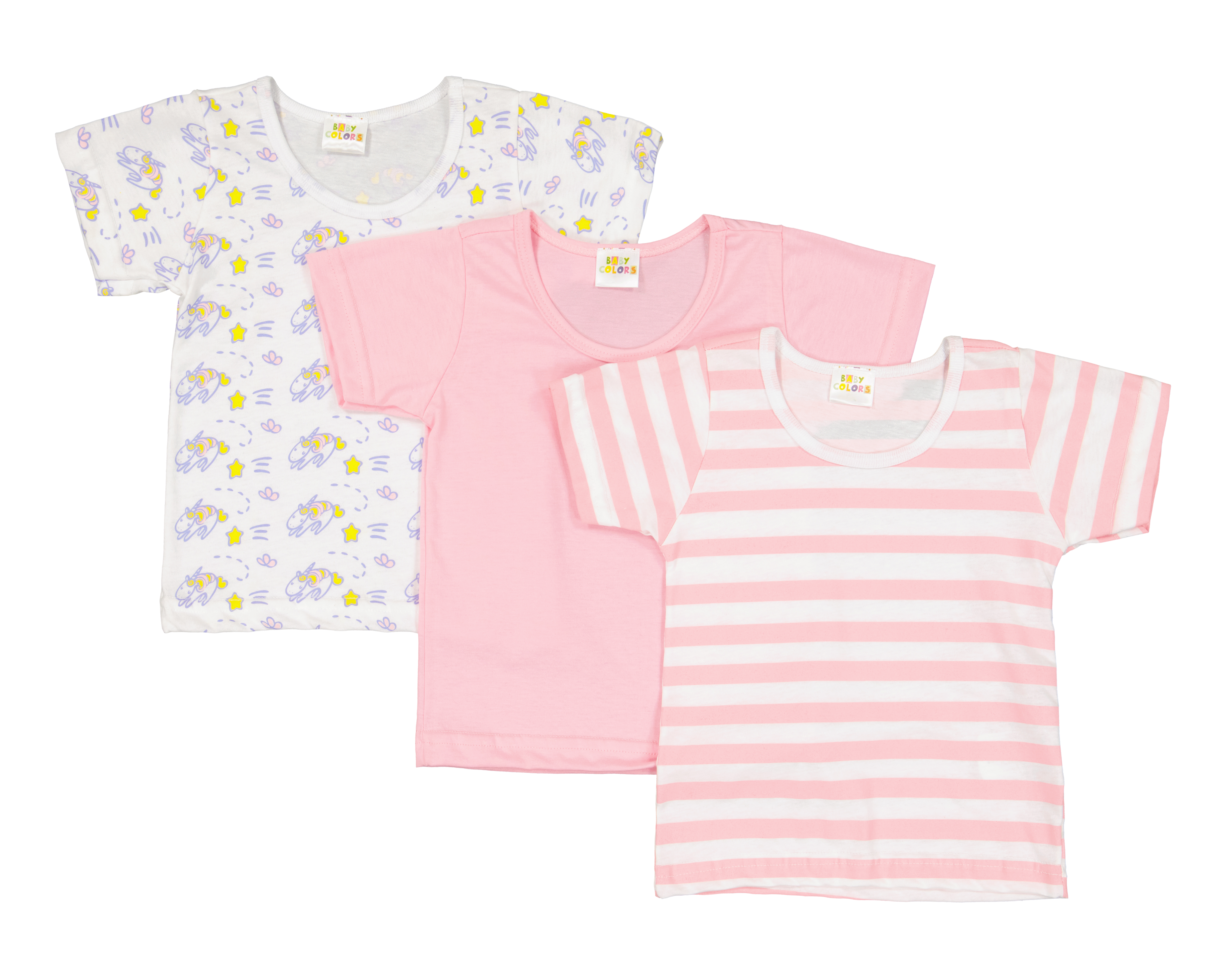 Foto 1 | Foto 1 | Playera para Bebé Niña Baby Colors Estampada 3 Piezas