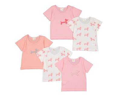 Foto 1 | Foto 1 | Playera para Bebé Niña Baby Colors con Estampado 5 Piezas