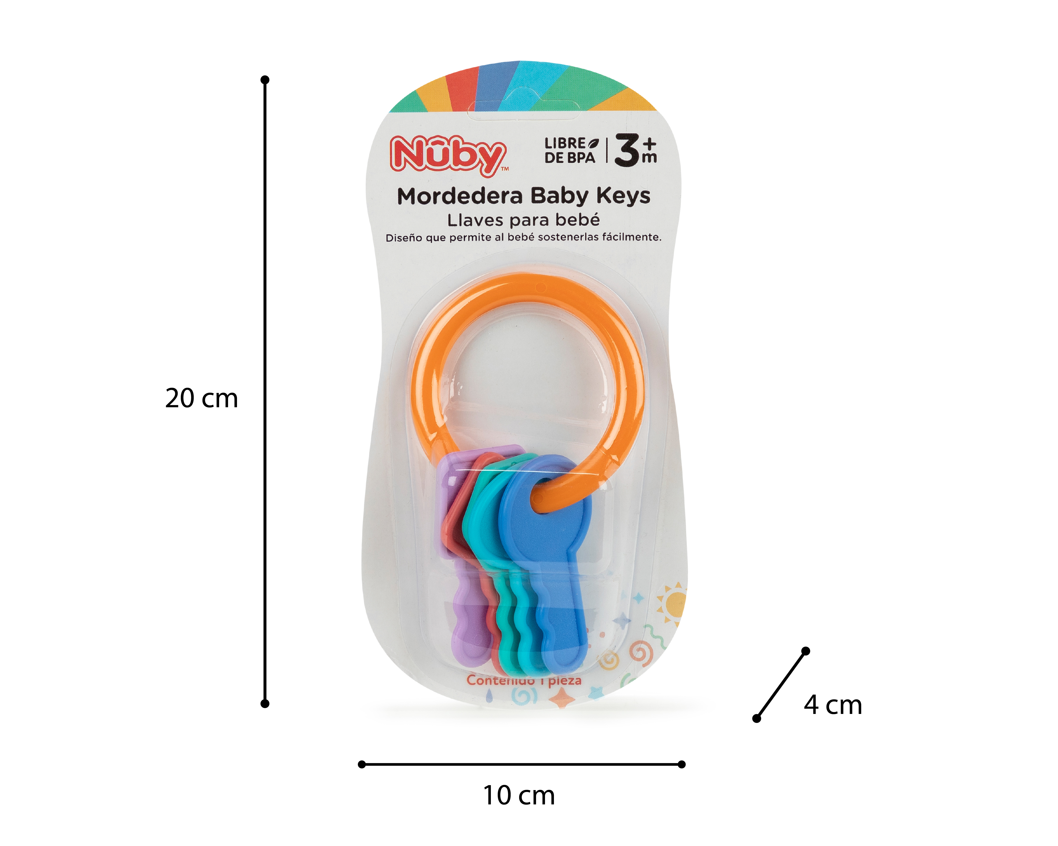 Foto 4 pulgar | Foto 3 | Mordedera Nuby Baby Keys