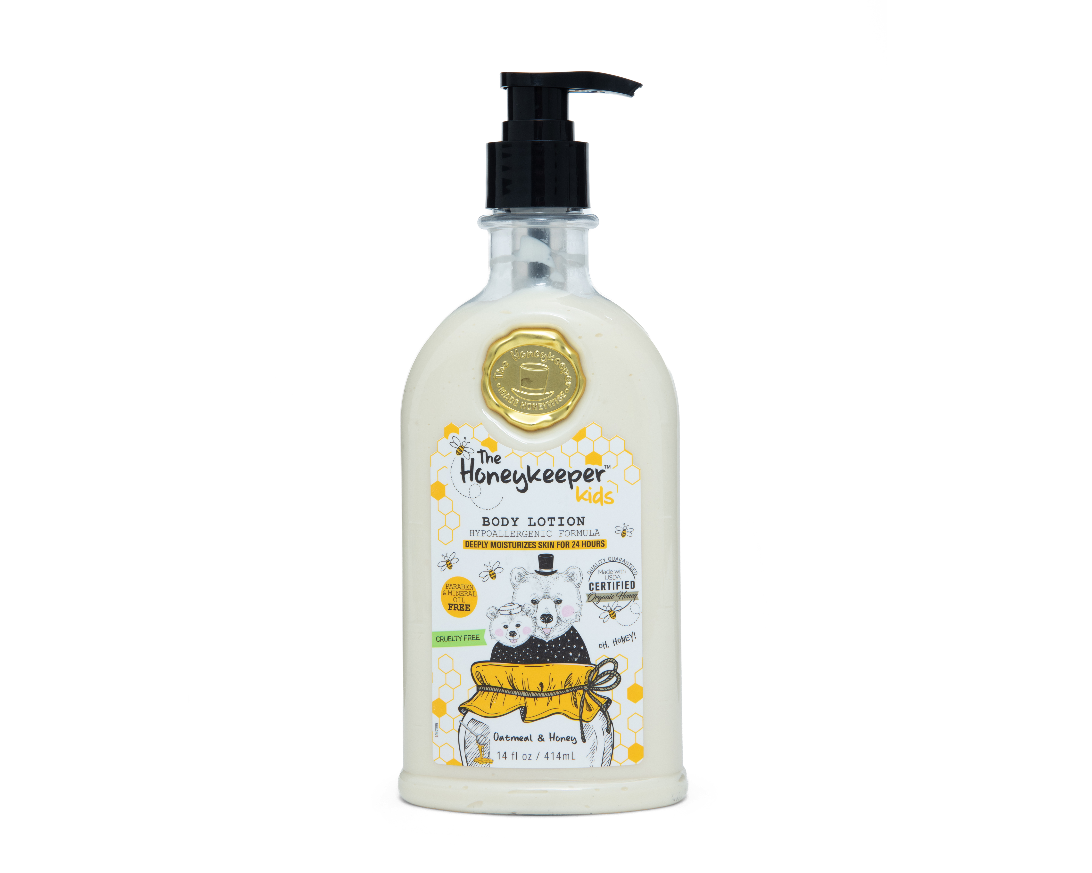 Crema Corporal para Bebé The Honeykeeper Hipoalergénico 414 ml