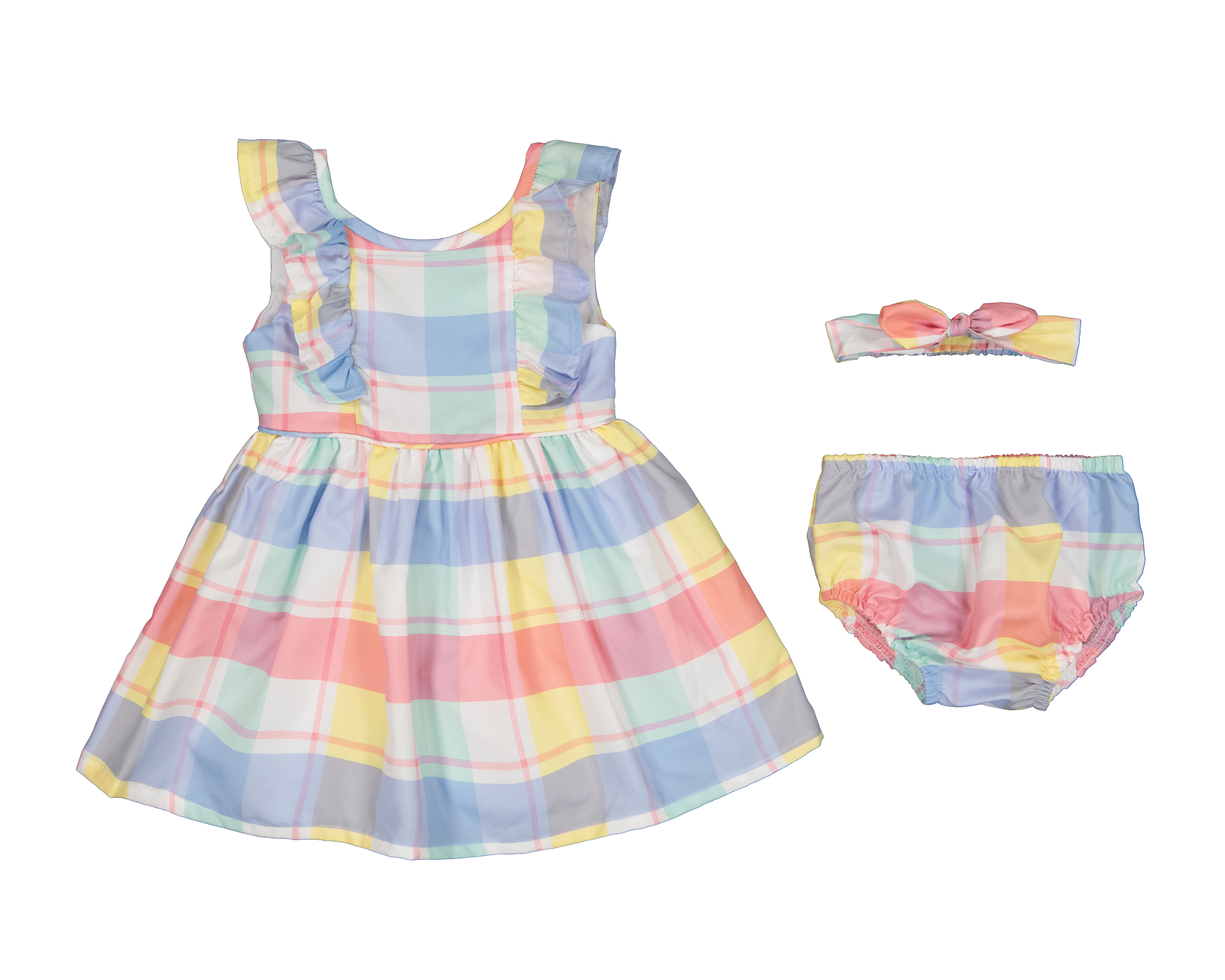 Foto 1 | Foto 1 | Vestido para Bebé Niña Baby Colors Multicolor 3 Piezas