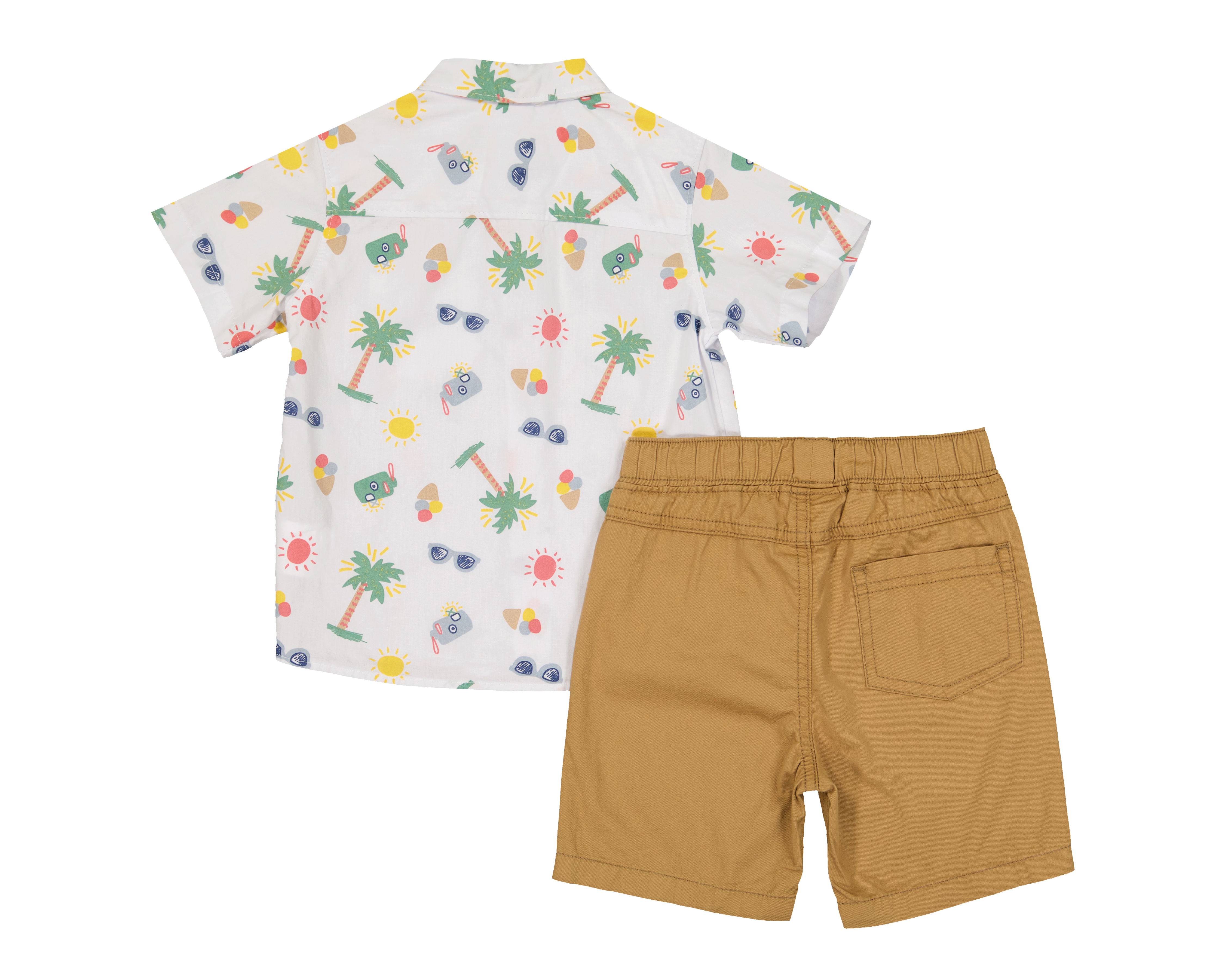 Foto 3 pulgar | Foto 2 | Conjunto de Short y Camisa para Bebé Niño Baby Colors de Algodón Estampado 2 Piezas