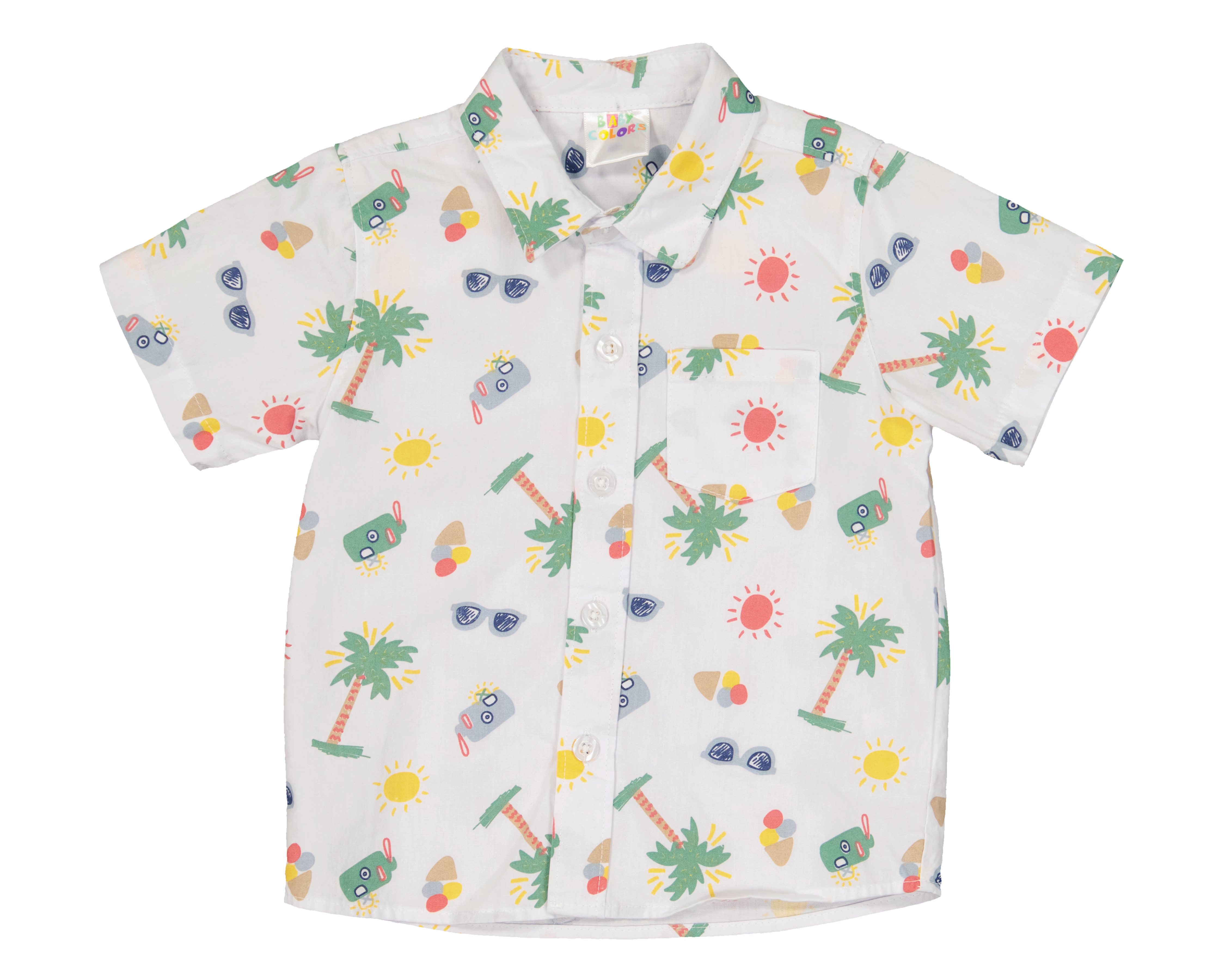 Foto 3 | Foto 3 | Conjunto de Short y Camisa para Bebé Niño Baby Colors de Algodón Estampado 2 Piezas