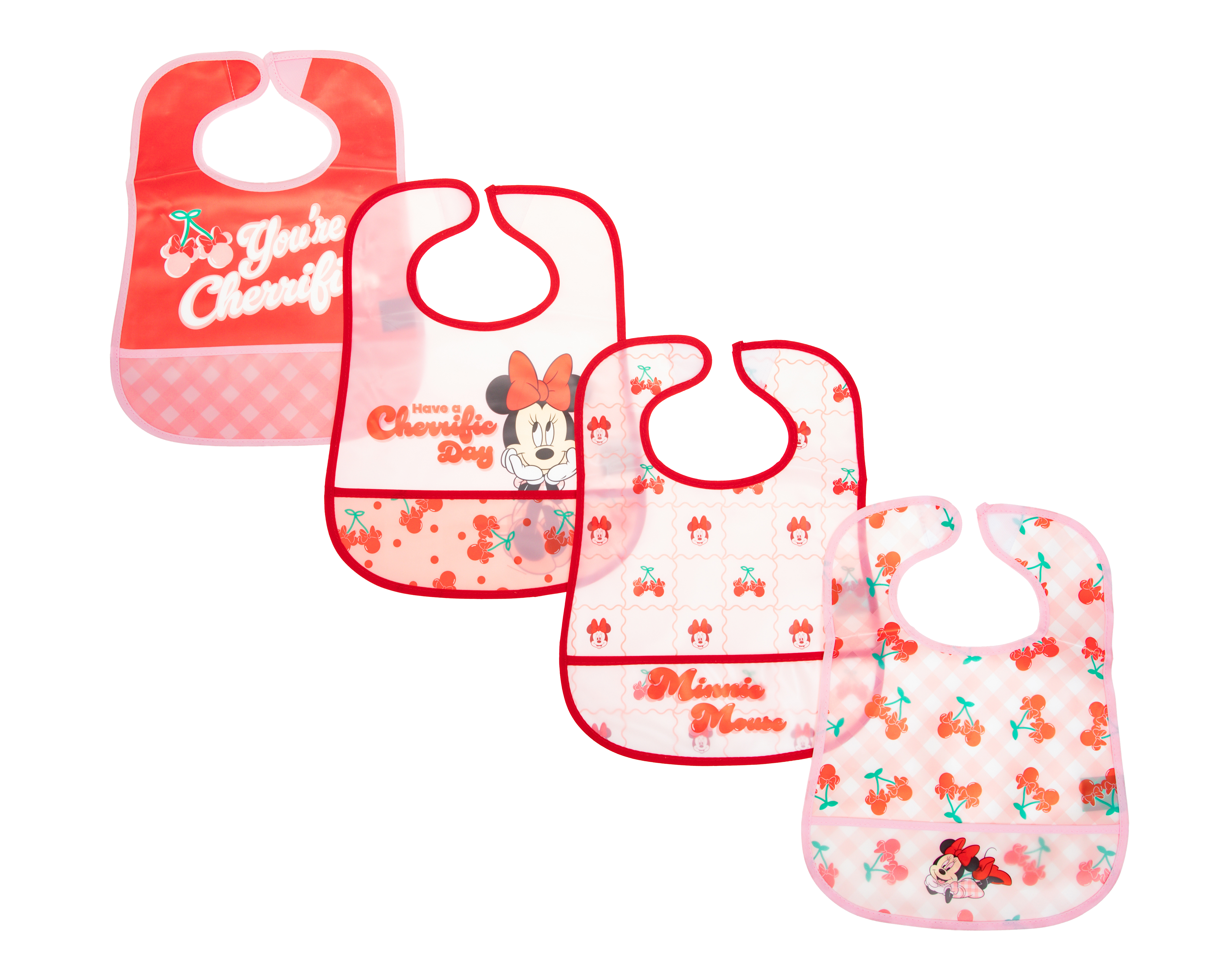 Foto 1 | Foto 1 | Baberos para Bebé Niña Disney Minnie Mouse 4 Piezas