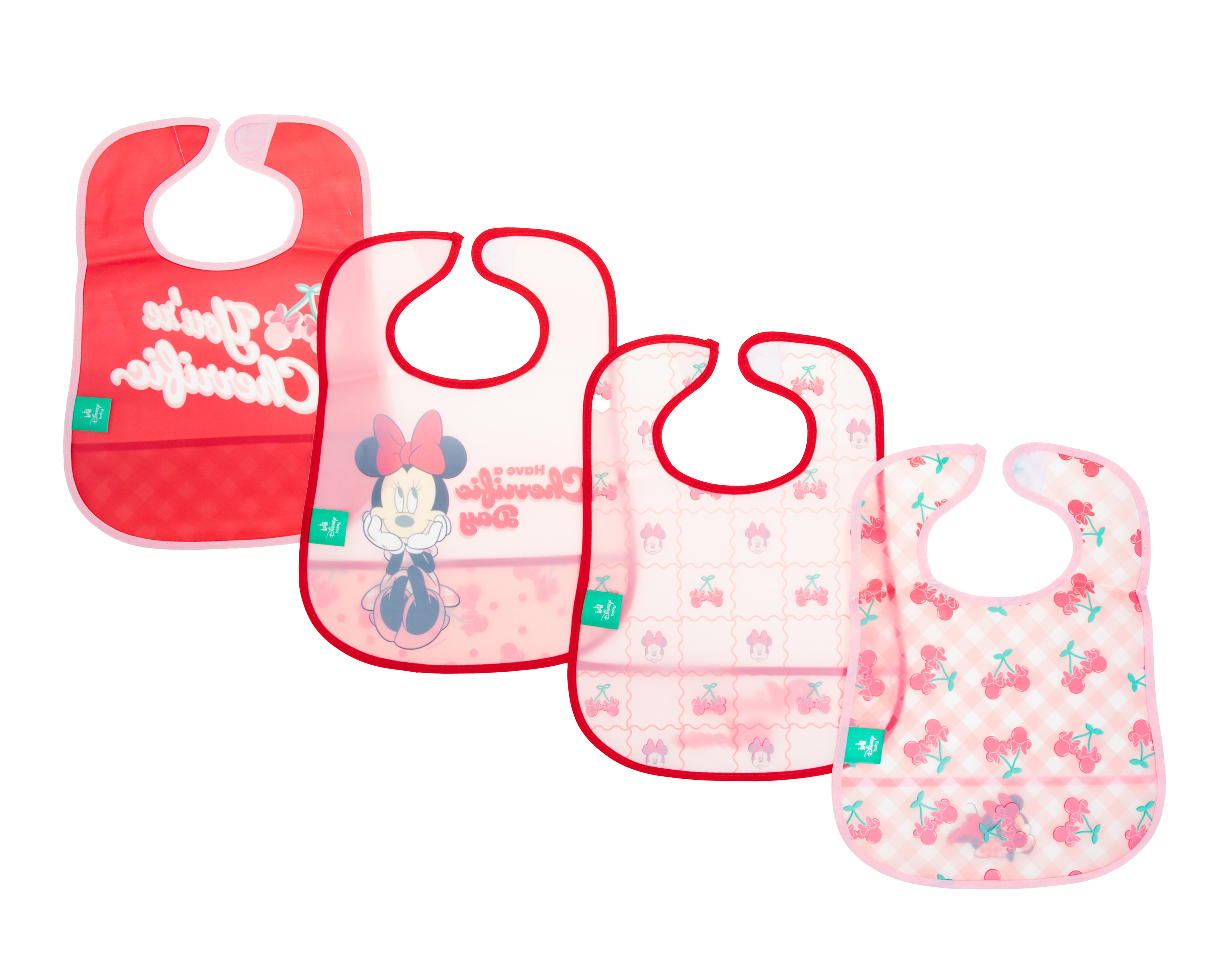 Foto 2 | Foto 2 | Baberos para Bebé Niña Disney Minnie Mouse 4 Piezas