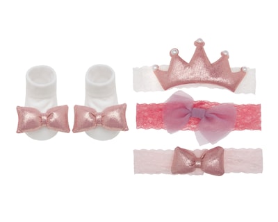 Foto 1 | Foto 1 | Tiara y Calceta para Bebé Niña Baby Colors 4 Piezas