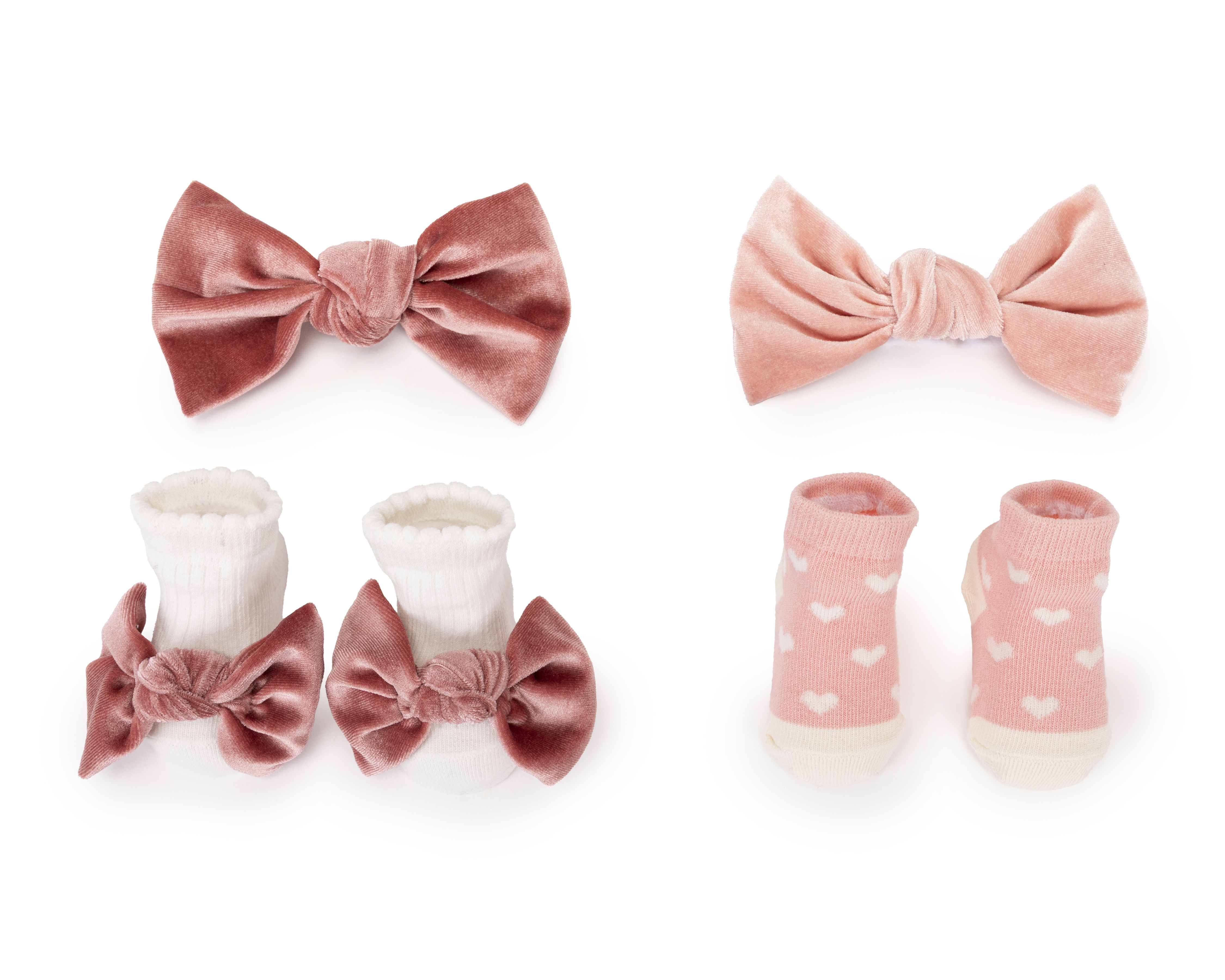 Foto 2 pulgar | Foto 1 | Tiaras y Calcetas para Bebé Niña Baby Colors 4 Piezas