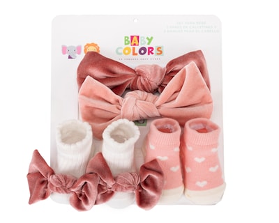 Foto 5 | Foto 5 | Tiaras y Calcetas para Bebé Niña Baby Colors 4 Piezas