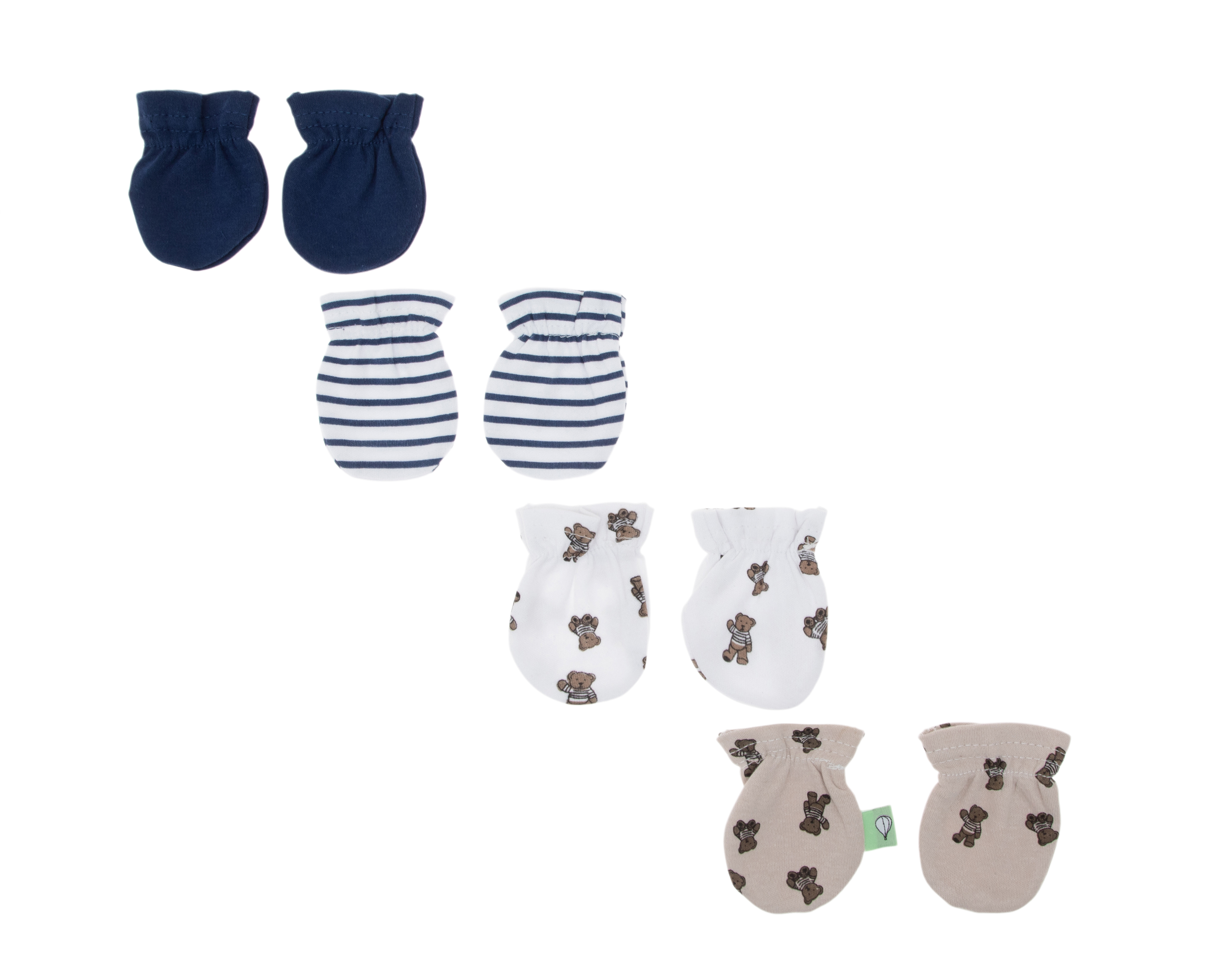 Foto 3 pulgar | Foto 2 | Guantes de Algodón para Bebé Niño Baby Colors 4 Pares