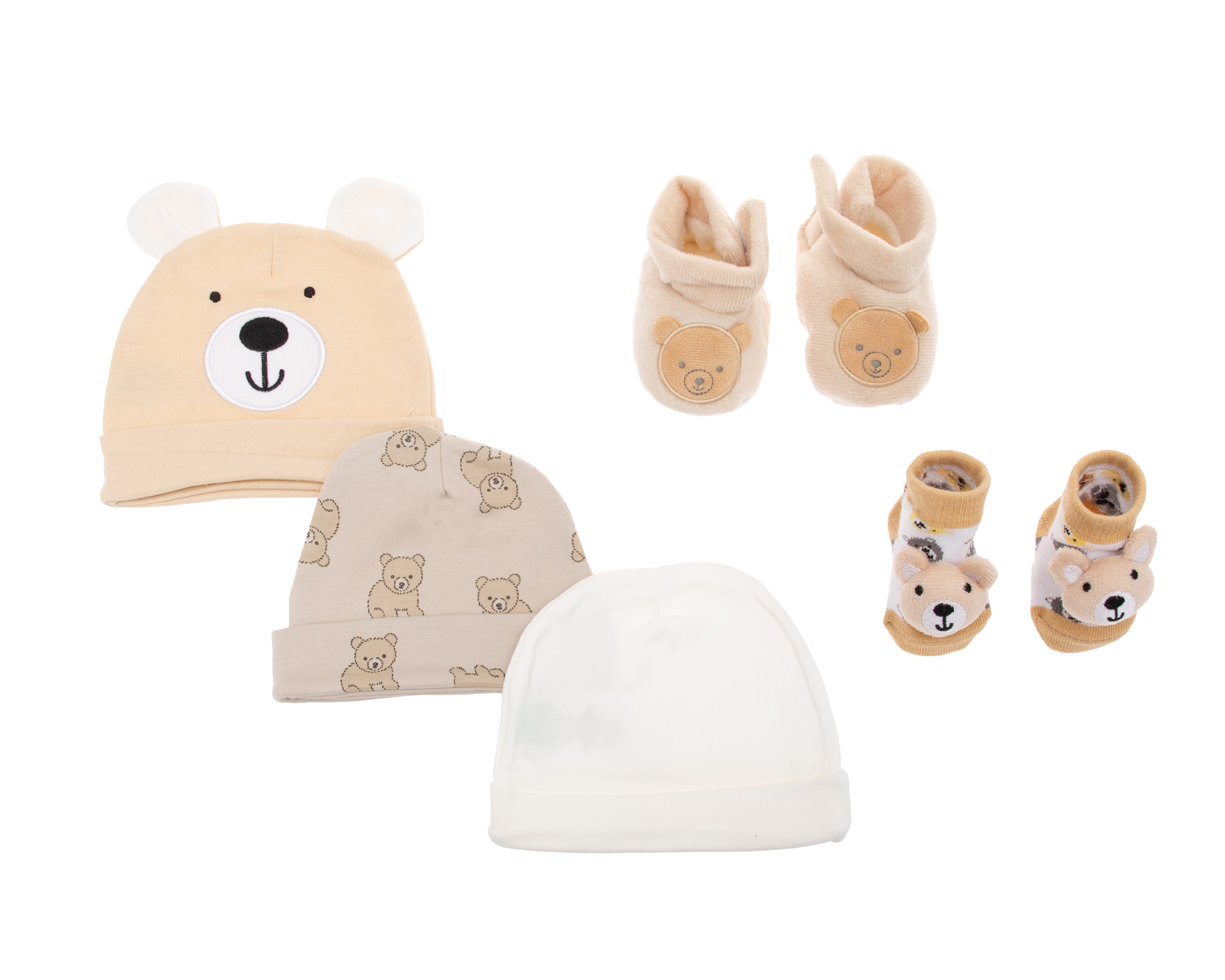 Gorro y Pantuflas para Bebé Niño Baby Colors 5 Piezas