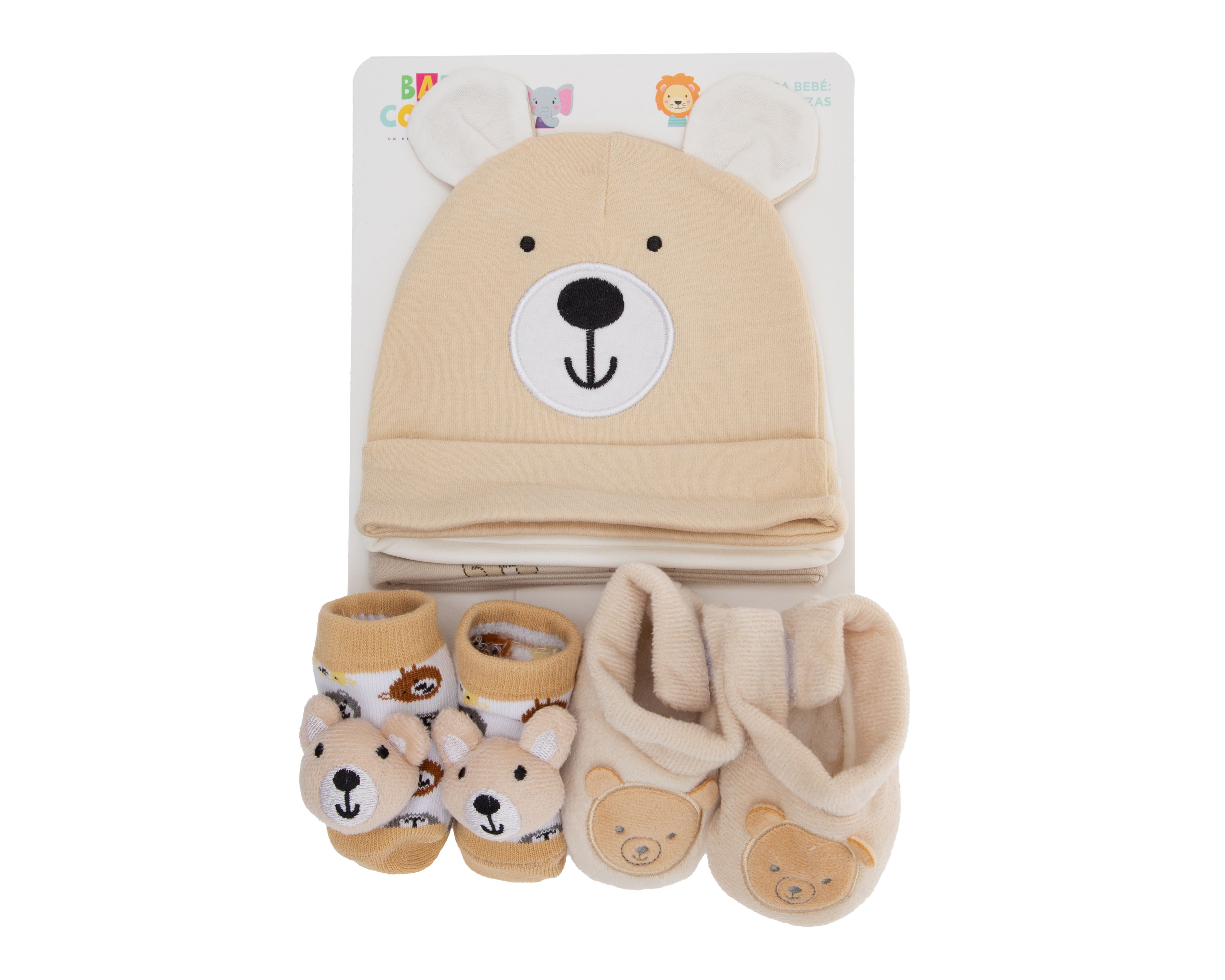 Foto 5 | Foto 5 | Gorro y Pantuflas para Bebé Niño Baby Colors 5 Piezas