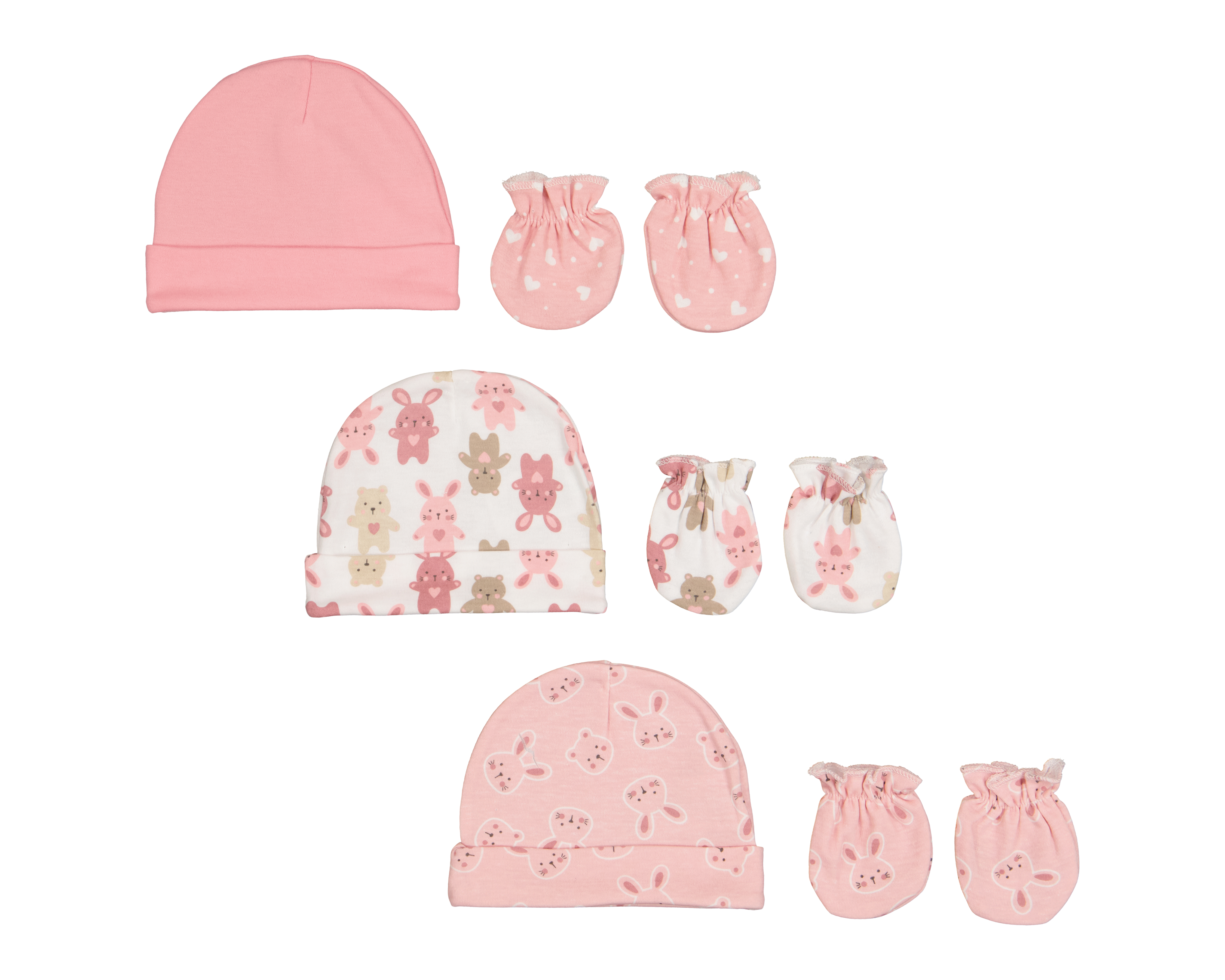 Foto 2 | Foto 2 | Gorro y Guantes para Bebé Niña Baby Colors 6 Piezas