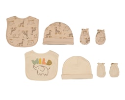 Gorro, Guantes y Babero para Bebé Baby Colors 6 Piezas