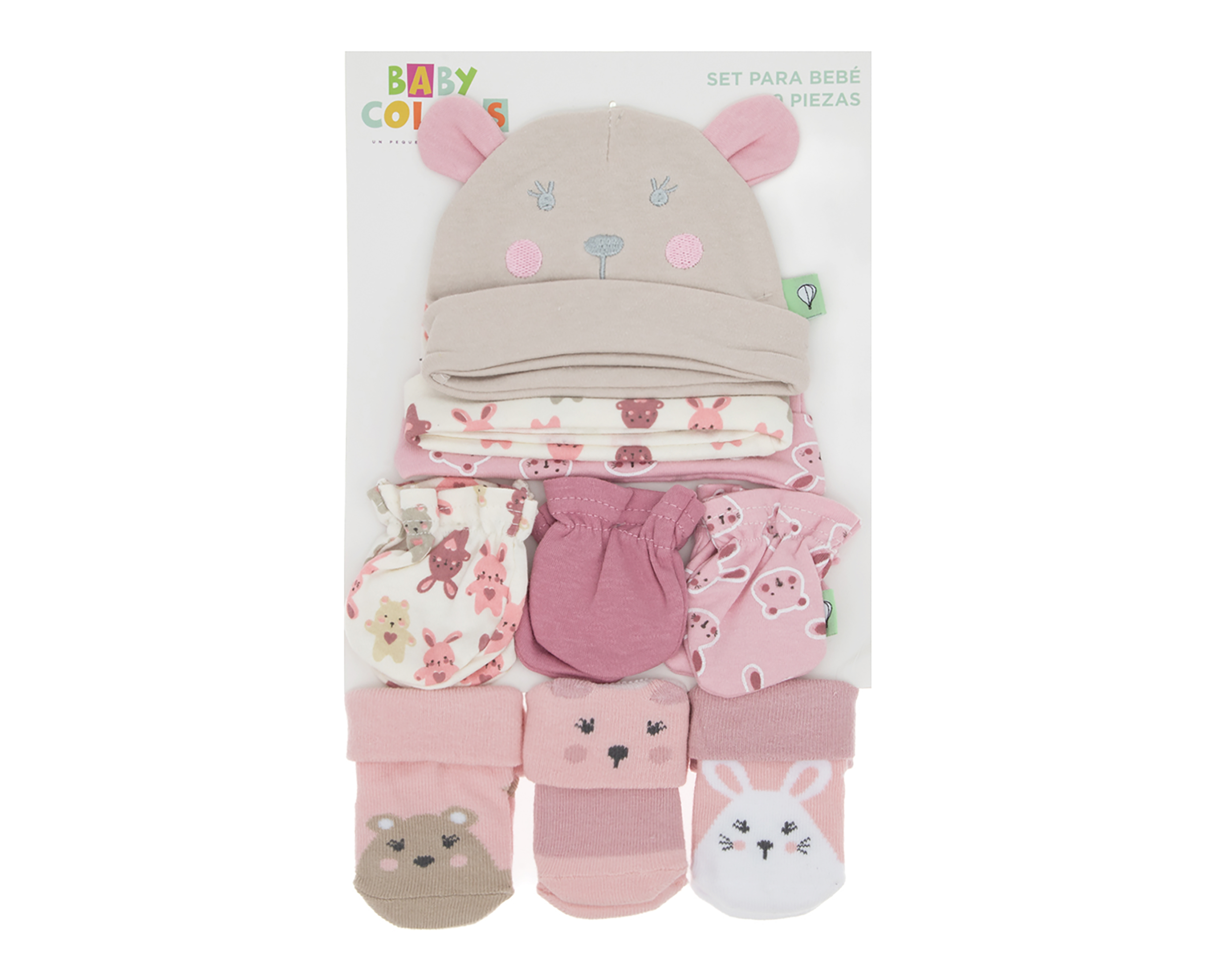 Foto 5 | Foto 5 | Gorro y Guantes para Bebé Niña Baby Colors con Calcetas 9 Piezas