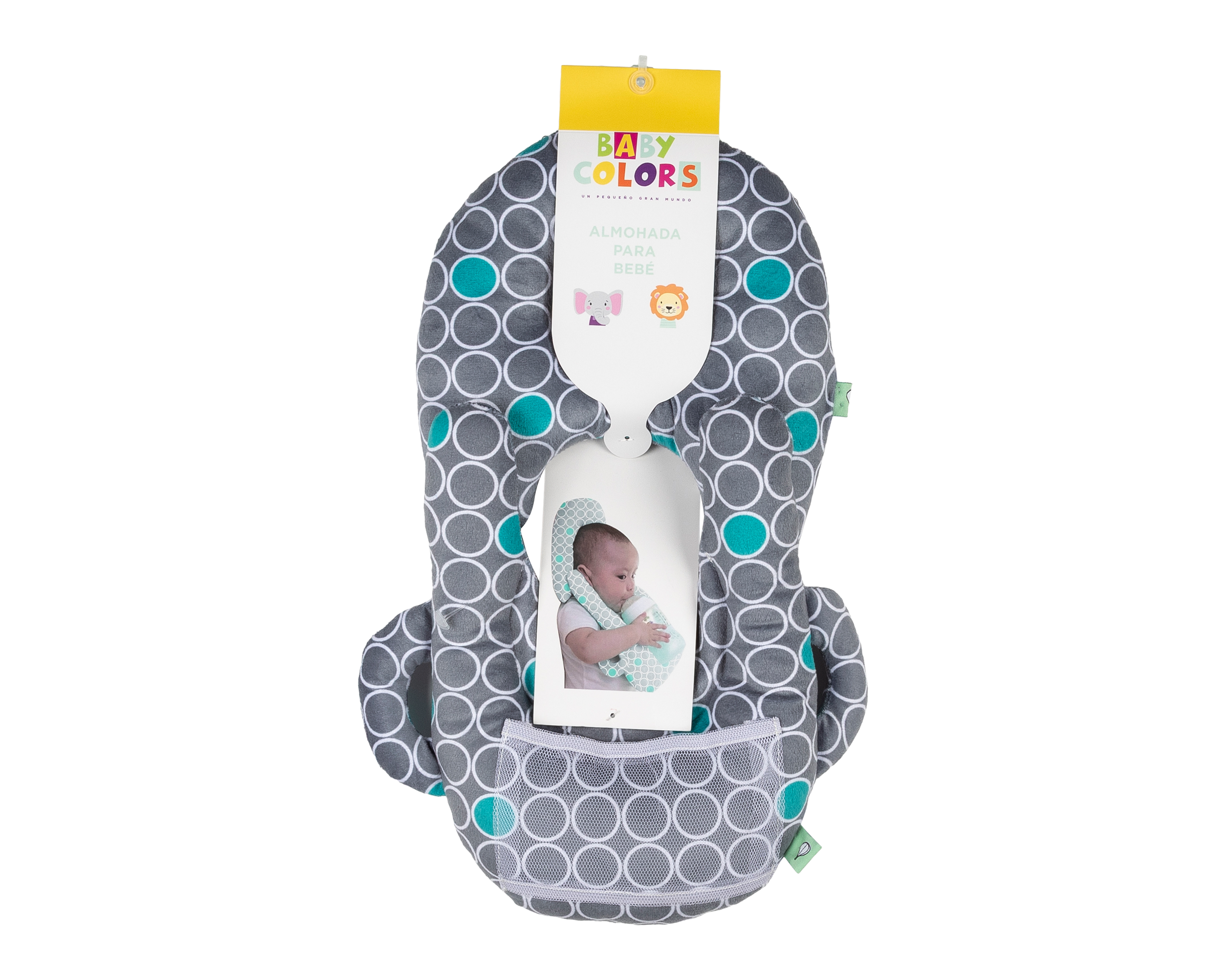 Foto 5 pulgar | Foto 4 | Almohada para Bebé Baby Colors Firme Gris