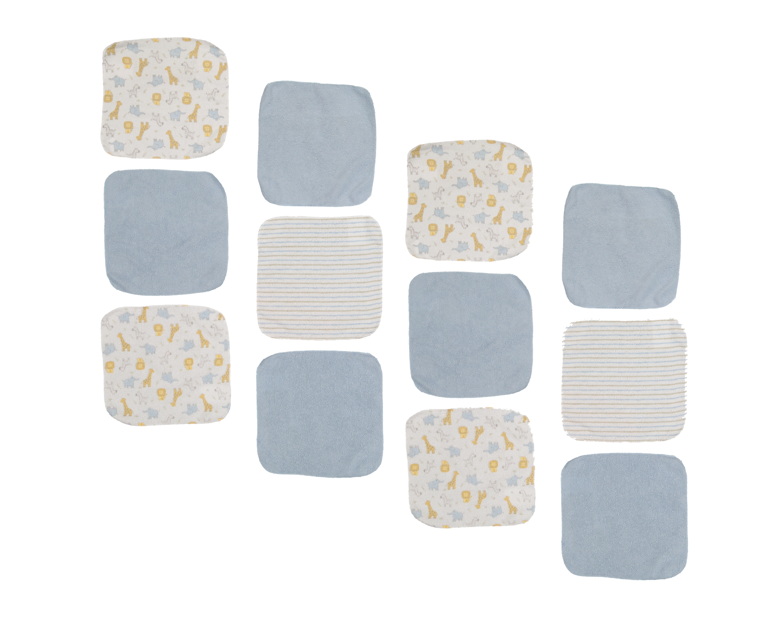 Foto 2 pulgar | Foto 1 | Toallas Faciales para Bebé Niño Baby Colors Estampadas y Lisas 12 Piezas