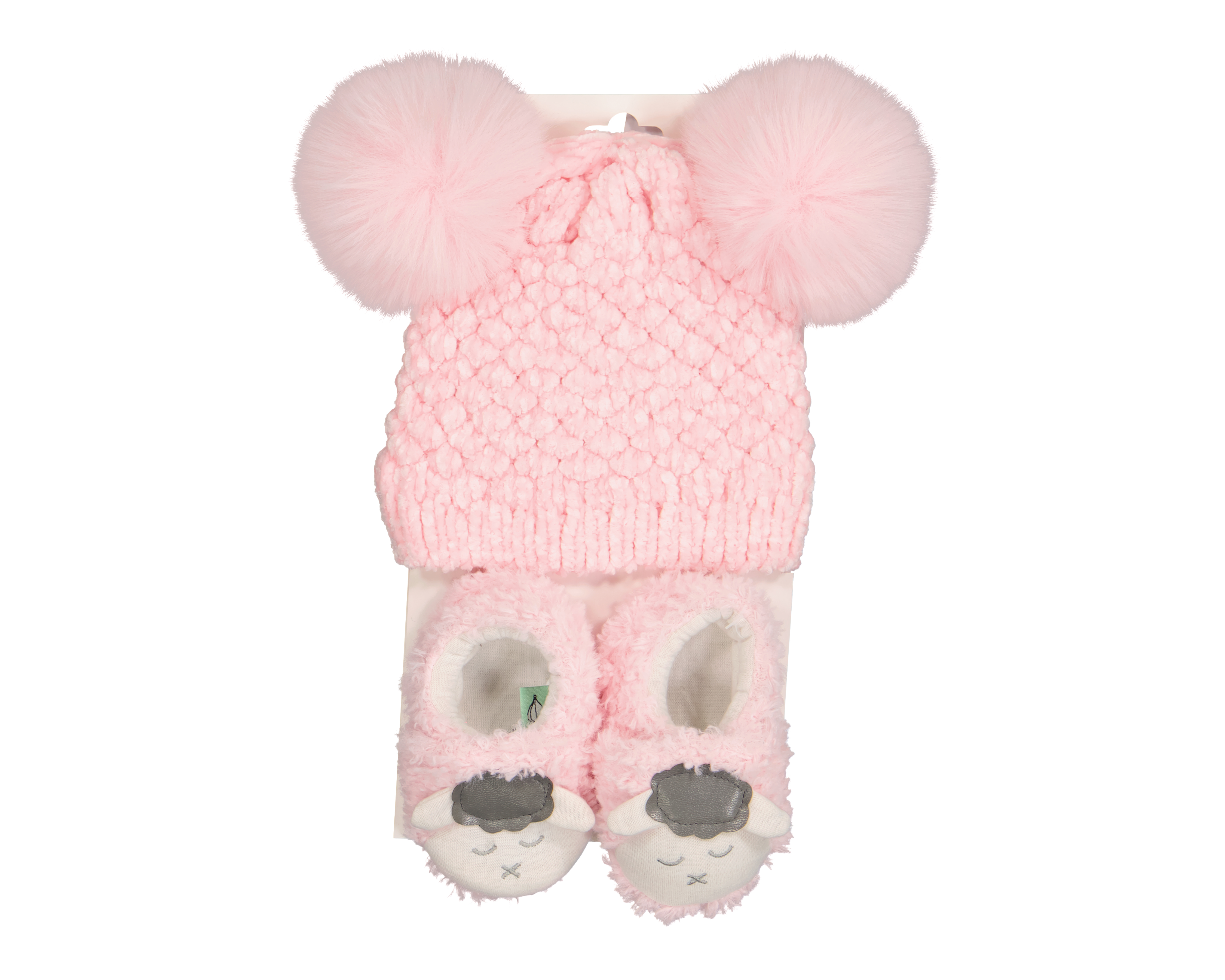 Foto 6 pulgar | Foto 5 | Gorro y Pantuflas para Bebé Niña Baby Colors 2 Piezas