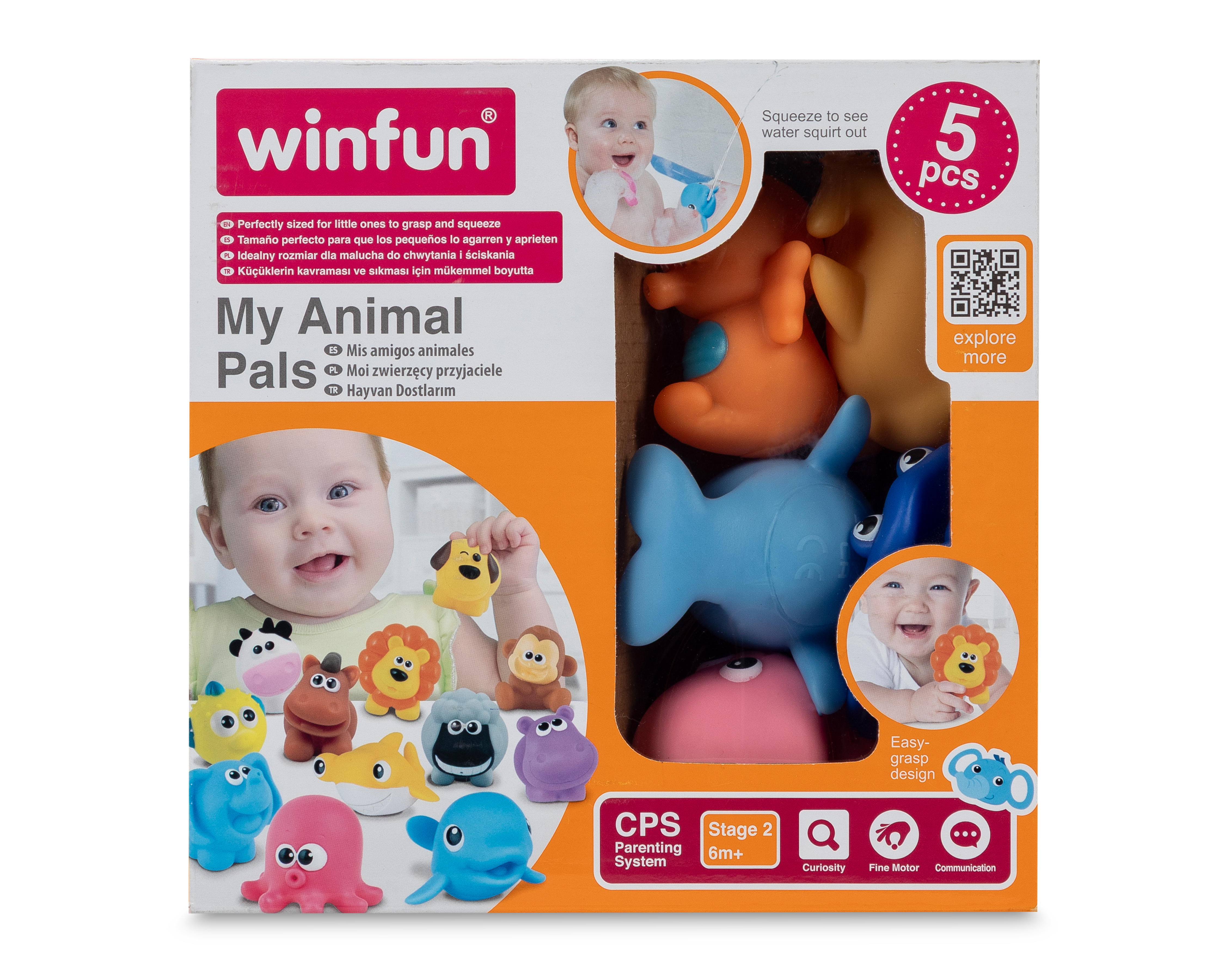 Foto 5 pulgar | Foto 4 | Set de Figuras para Baño Winfun Mis Amigos los Animales 5 Piezas