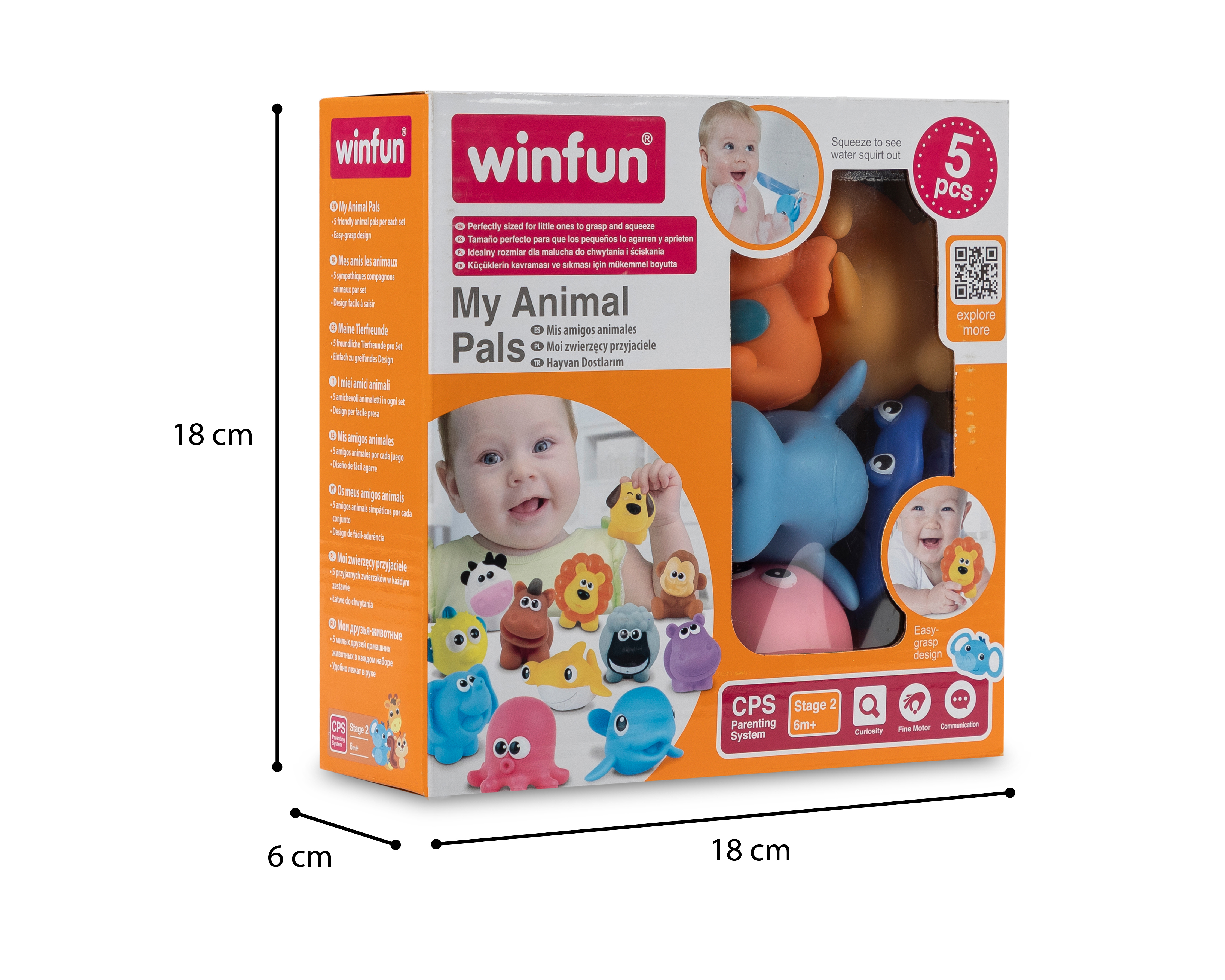 Foto 6 | Foto 6 | Set de Figuras para Baño Winfun Mis Amigos los Animales 5 Piezas