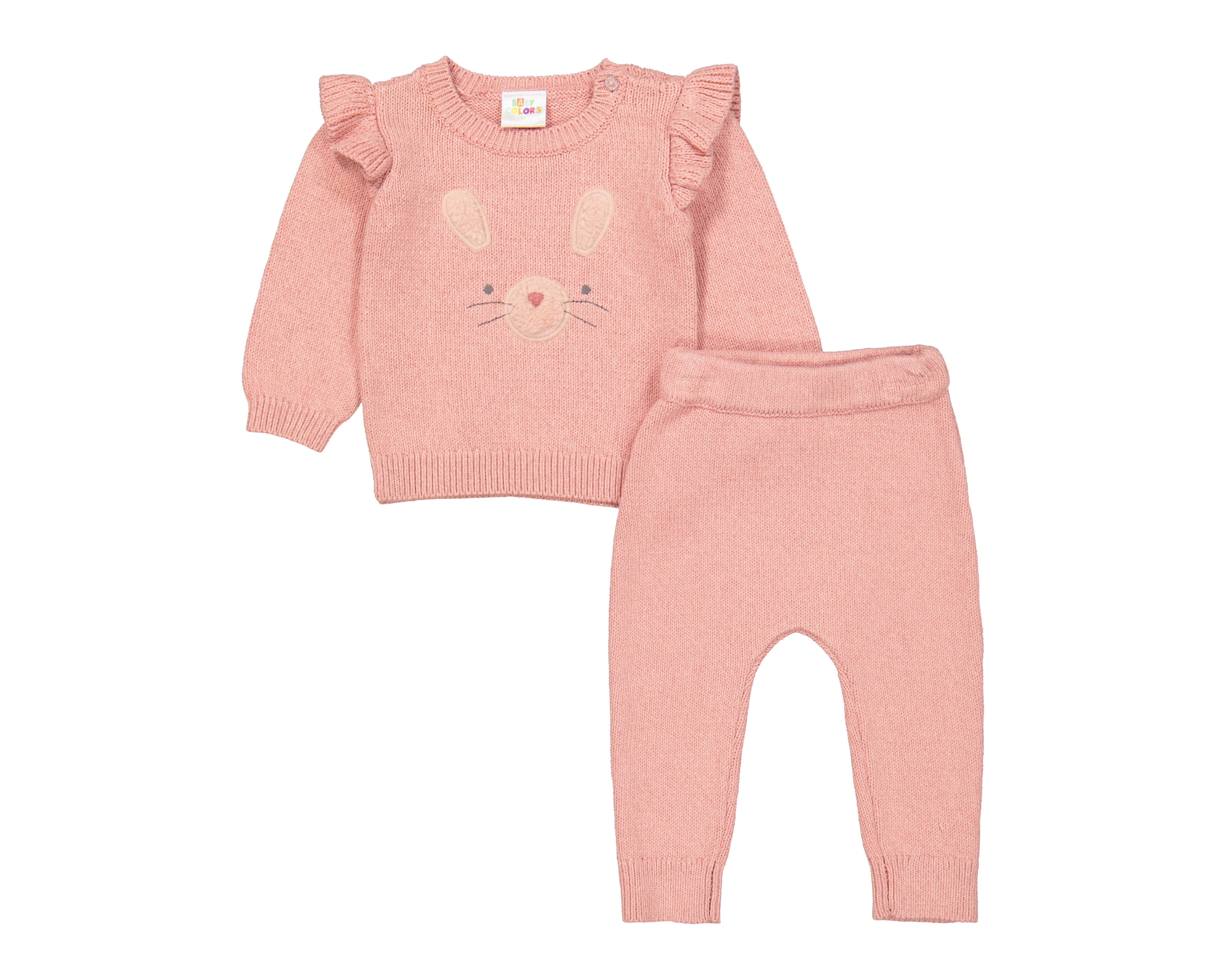 Foto 1 | Foto 1 | Sudadera y Pantalón de Algodón para Bebé Niña Baby Colors