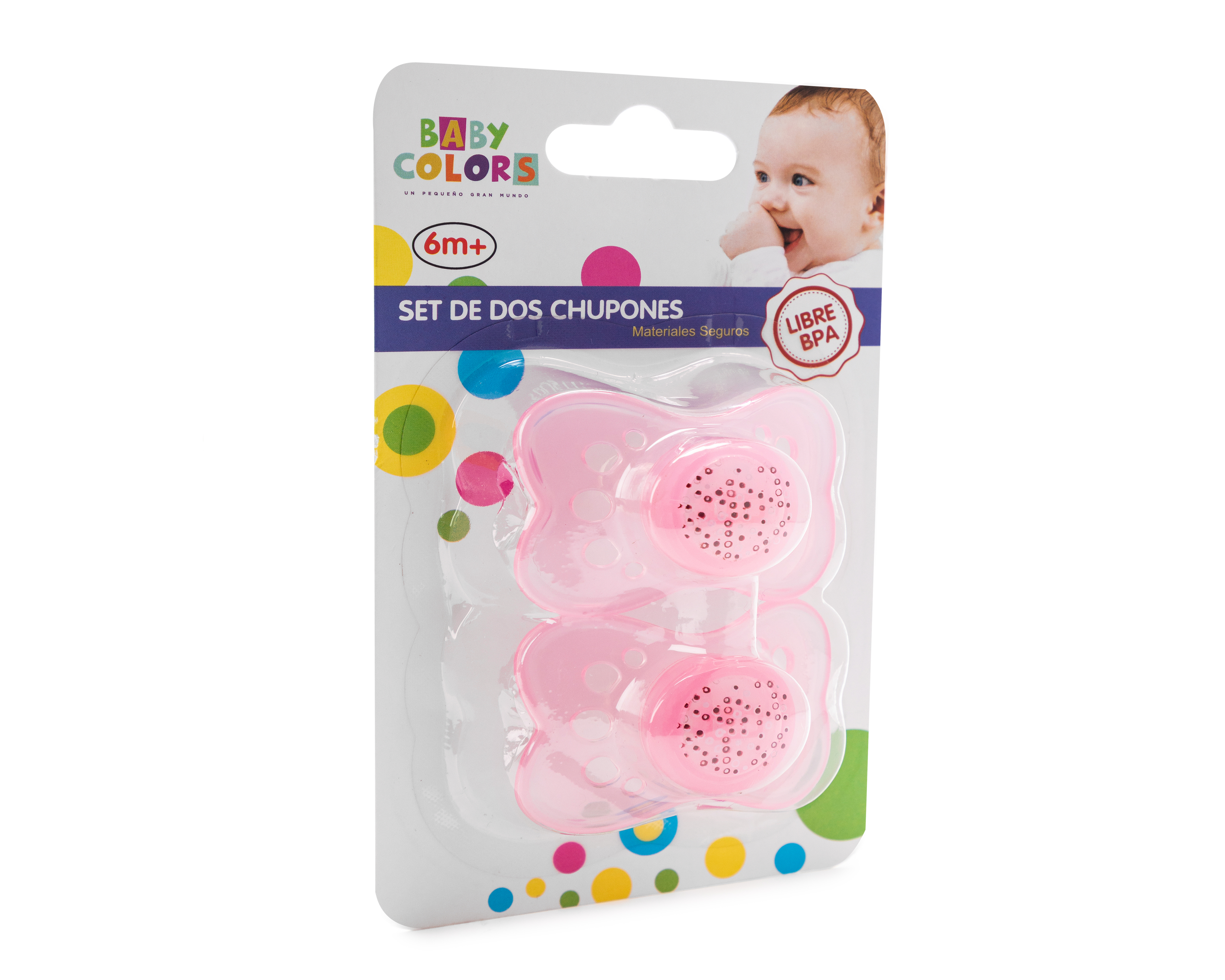Foto 4 pulgar | Foto 3 | Chupón Rosa Baby Colors 2 Piezas