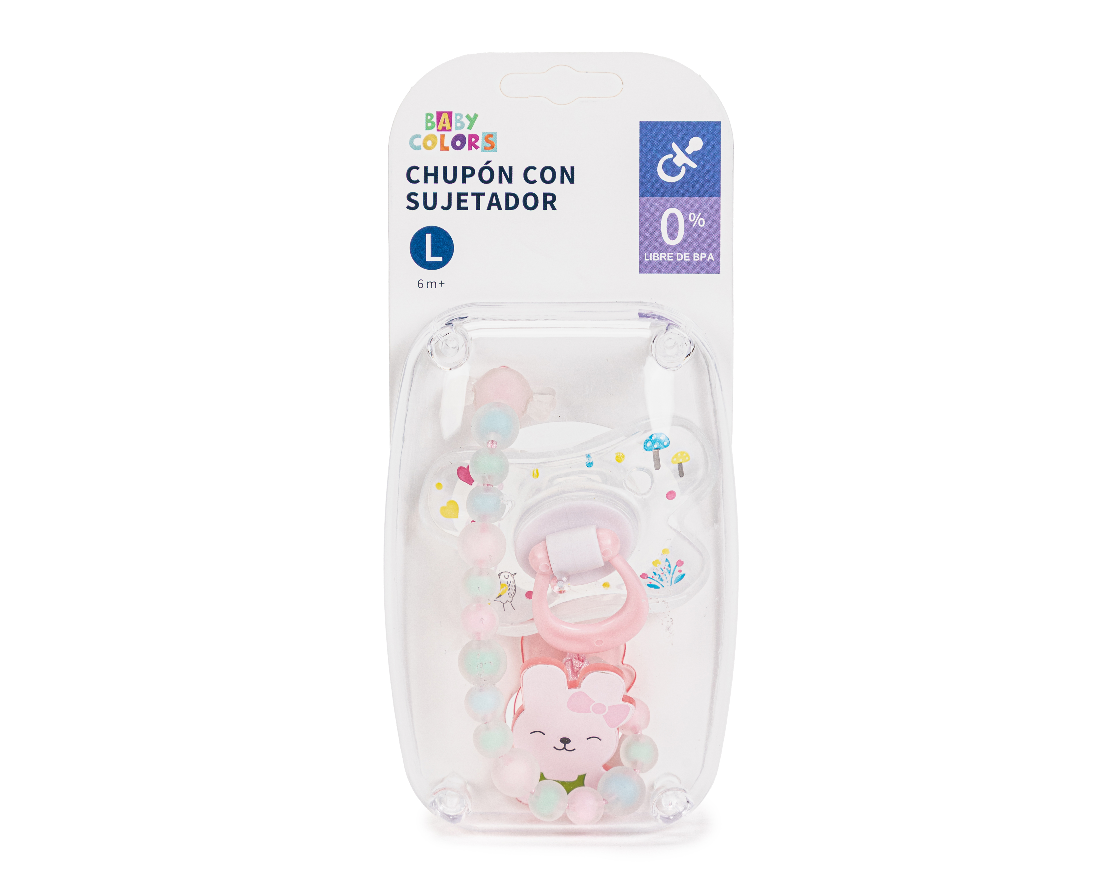 Chupón con Sujetador Baby Colors