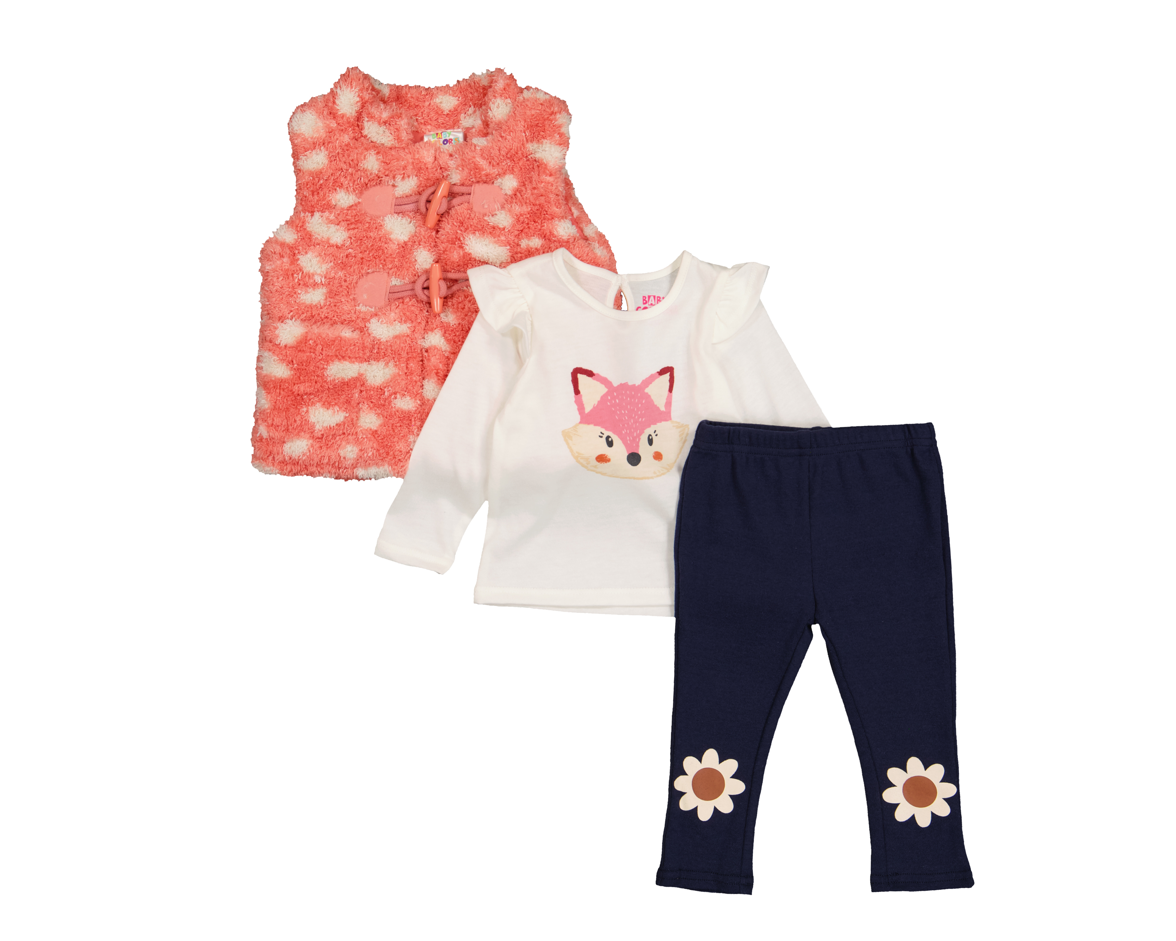 Foto 2 pulgar | Foto 1 | Conjunto para Bebé Niña Baby Colors 3 Piezas