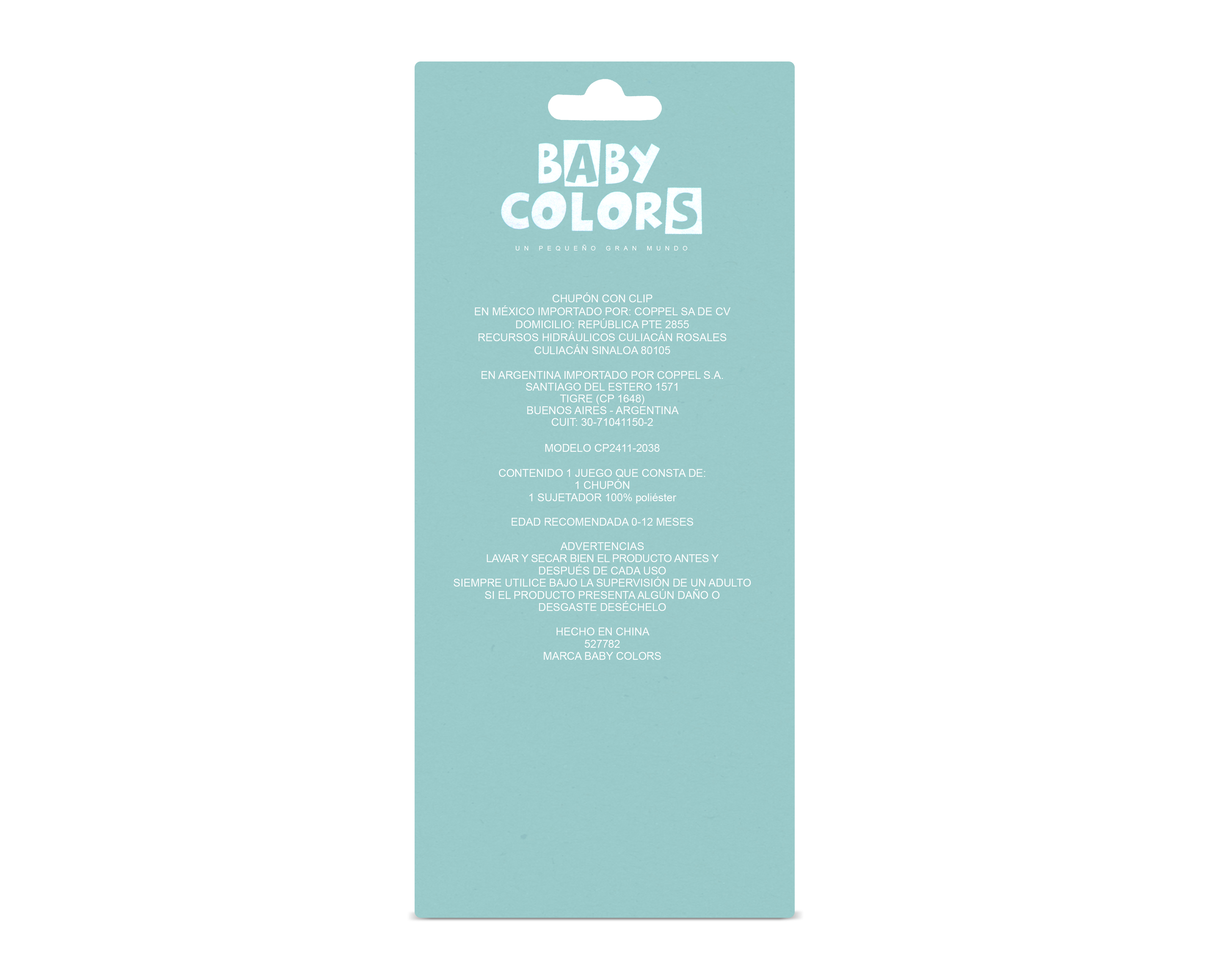 Foto 3 pulgar | Foto 2 | Chupón con Clip Baby Colors