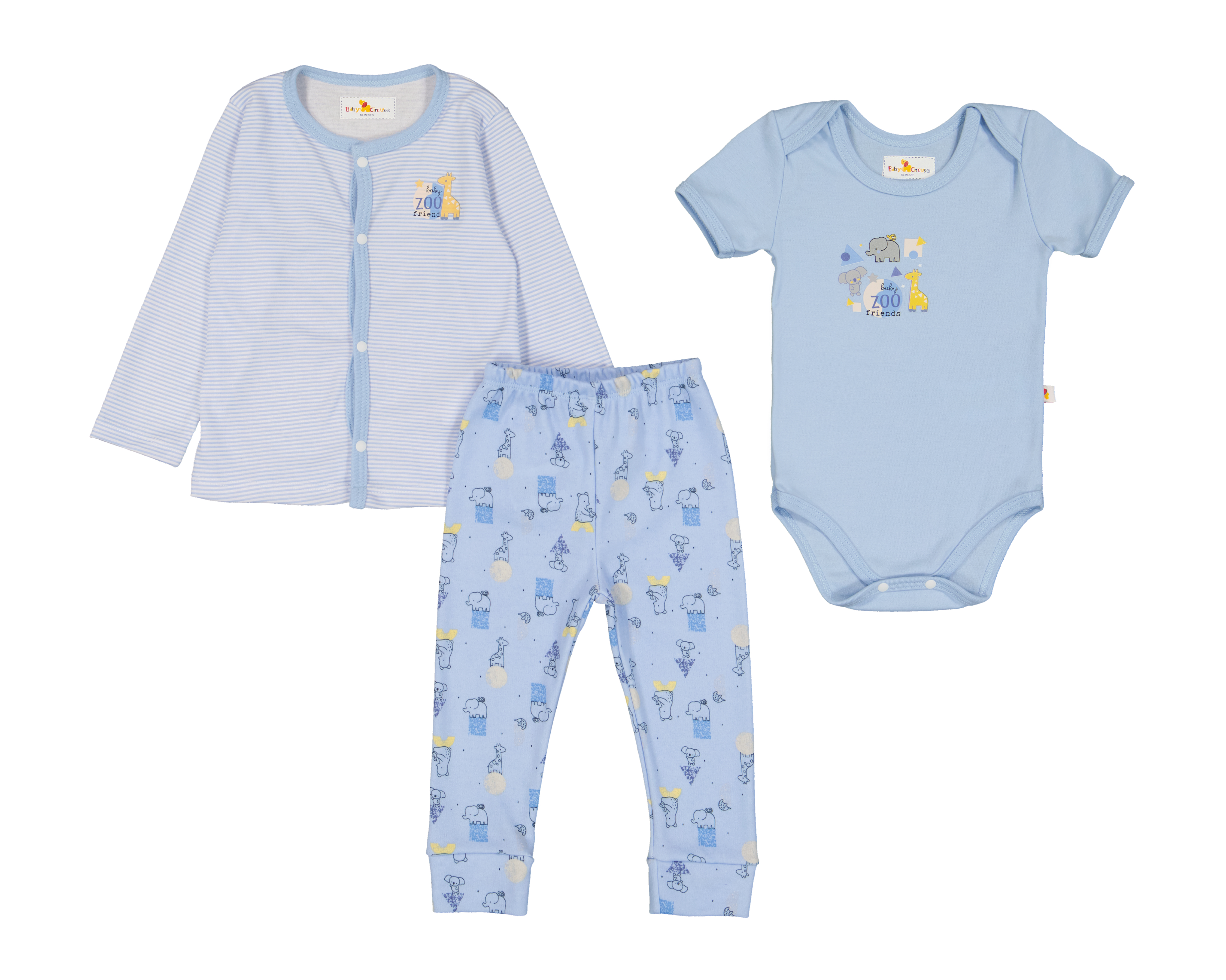 Foto 1 | Foto 1 | Conjunto para Bebé Niño Baby Circus 3 Piezas