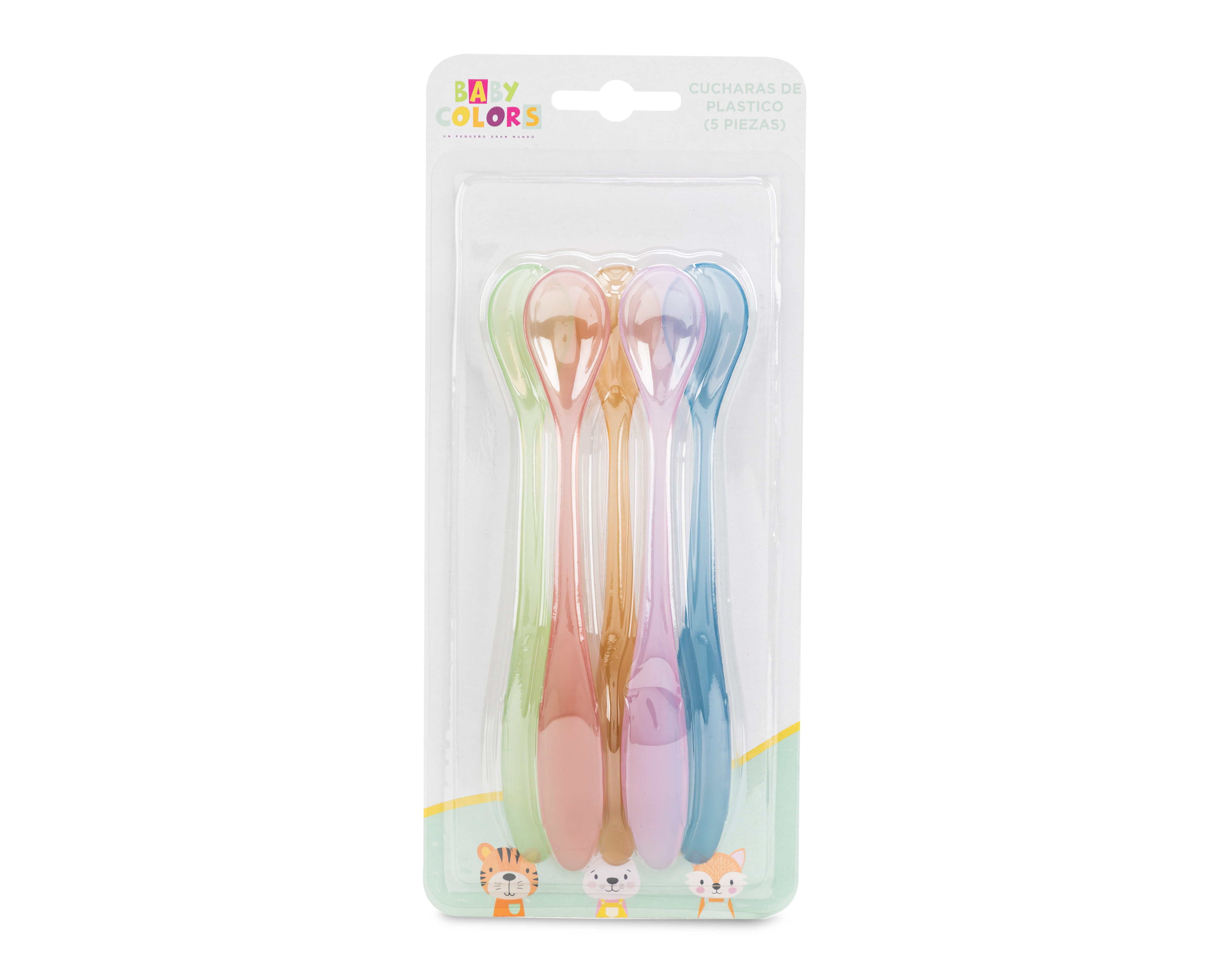 Juego de Cucharas Baby Colors de Plástico 5 Piezas