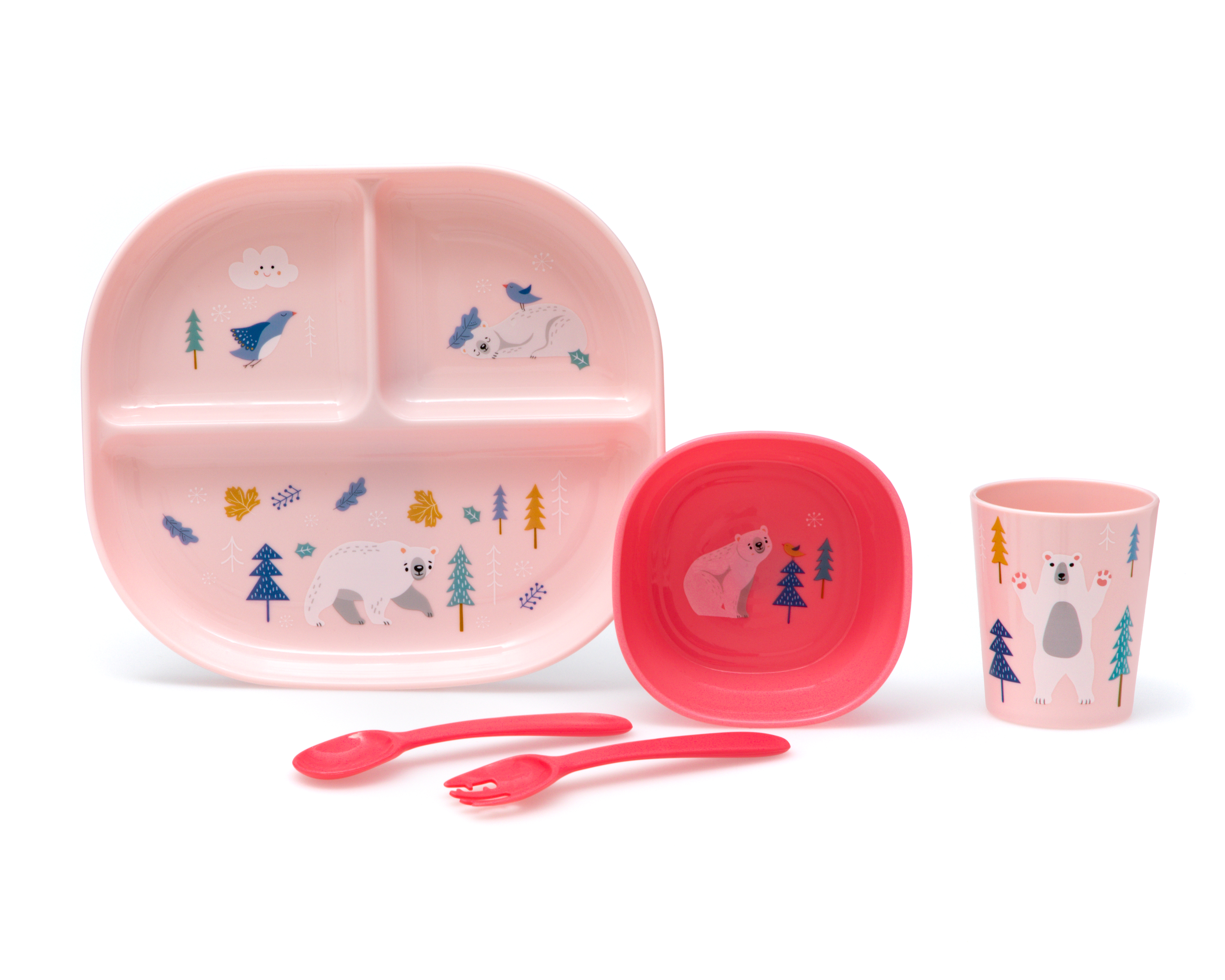 Foto 2 pulgar | Foto 1 | Vajilla de Plástico Baby Colors Individual 5 Piezas