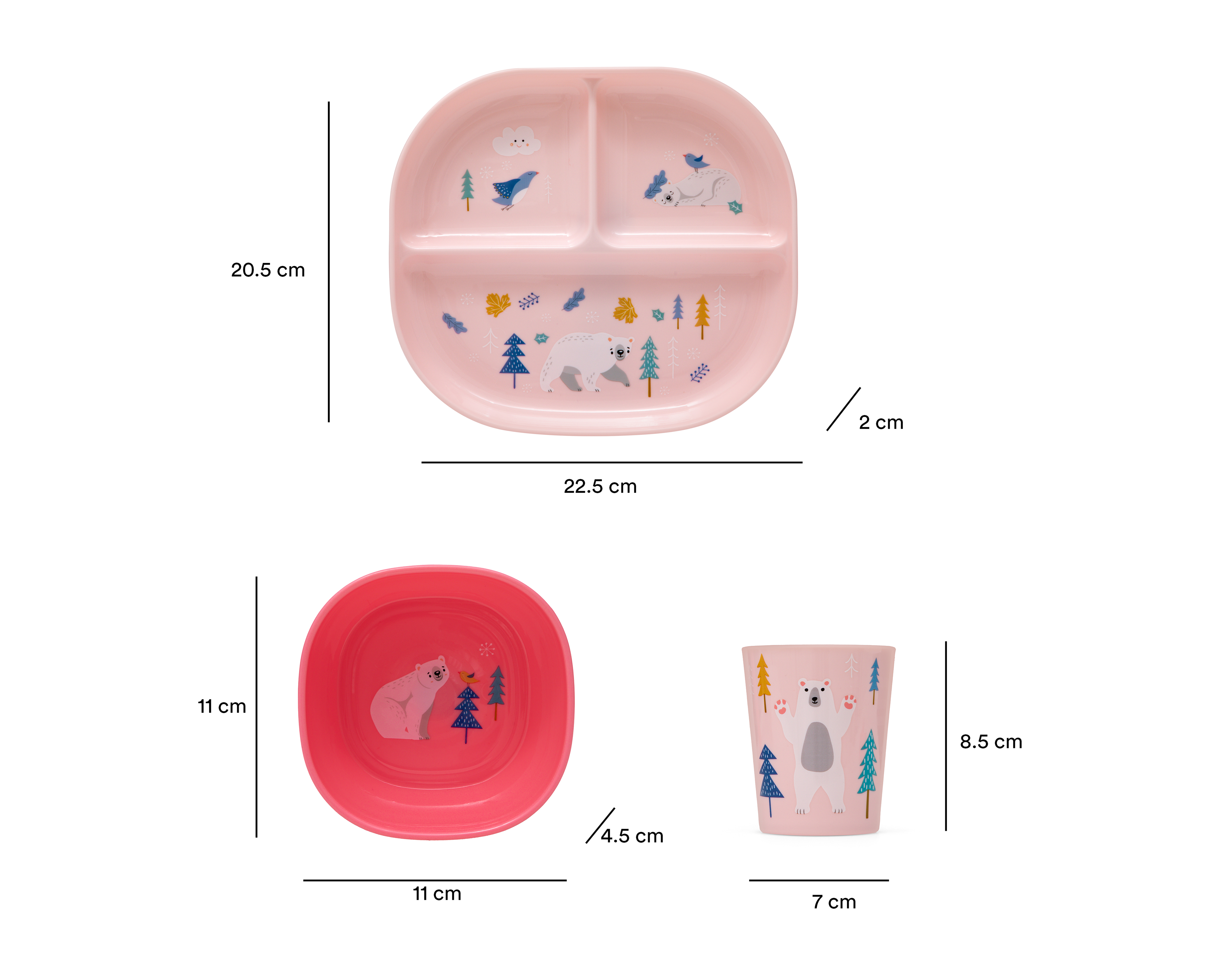 Foto 7 pulgar | Foto 6 | Vajilla de Plástico Baby Colors Individual 5 Piezas