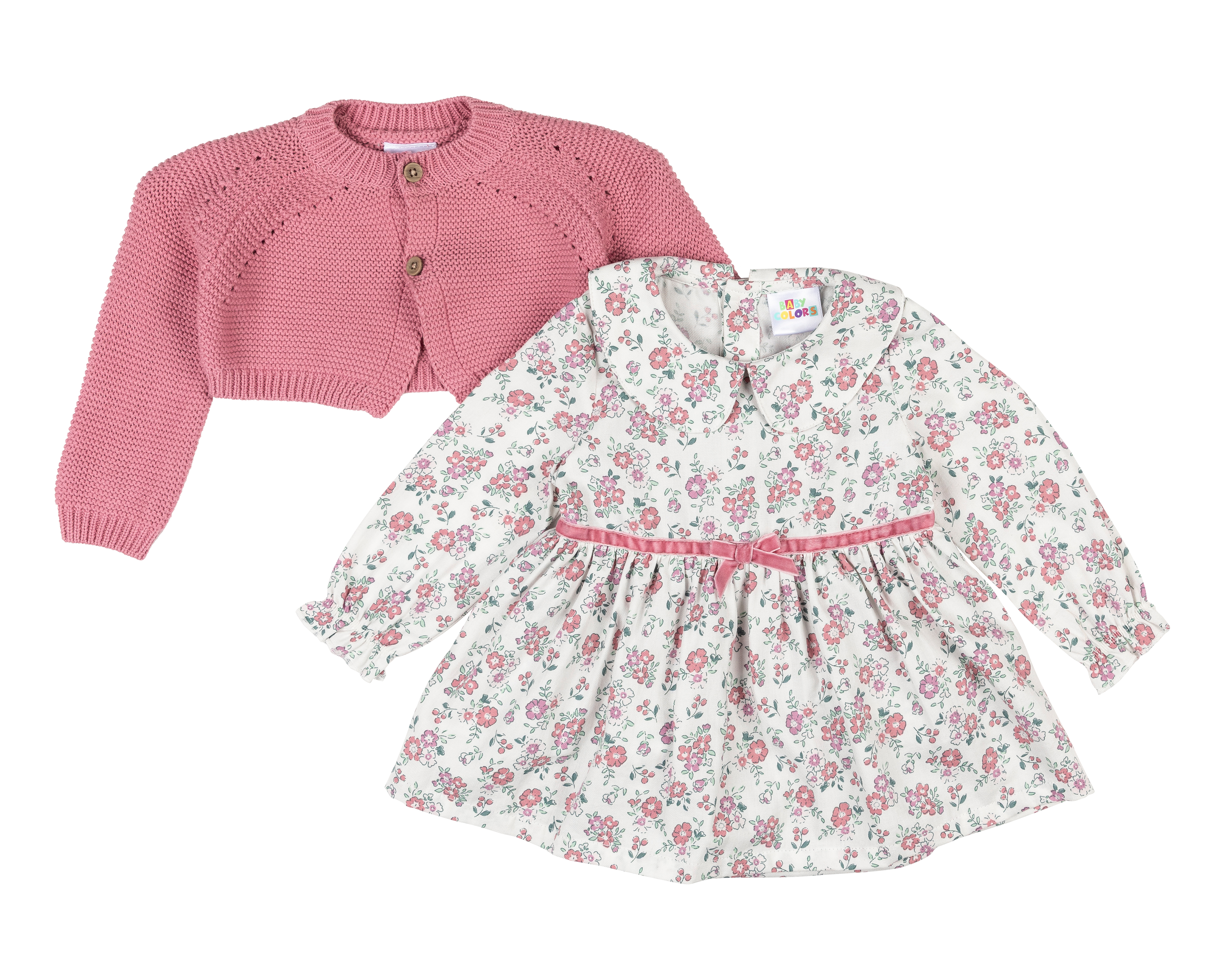 Foto 1 | Foto 1 | Vestido para Bebé Niña Baby Colors de Algodón con Suéter