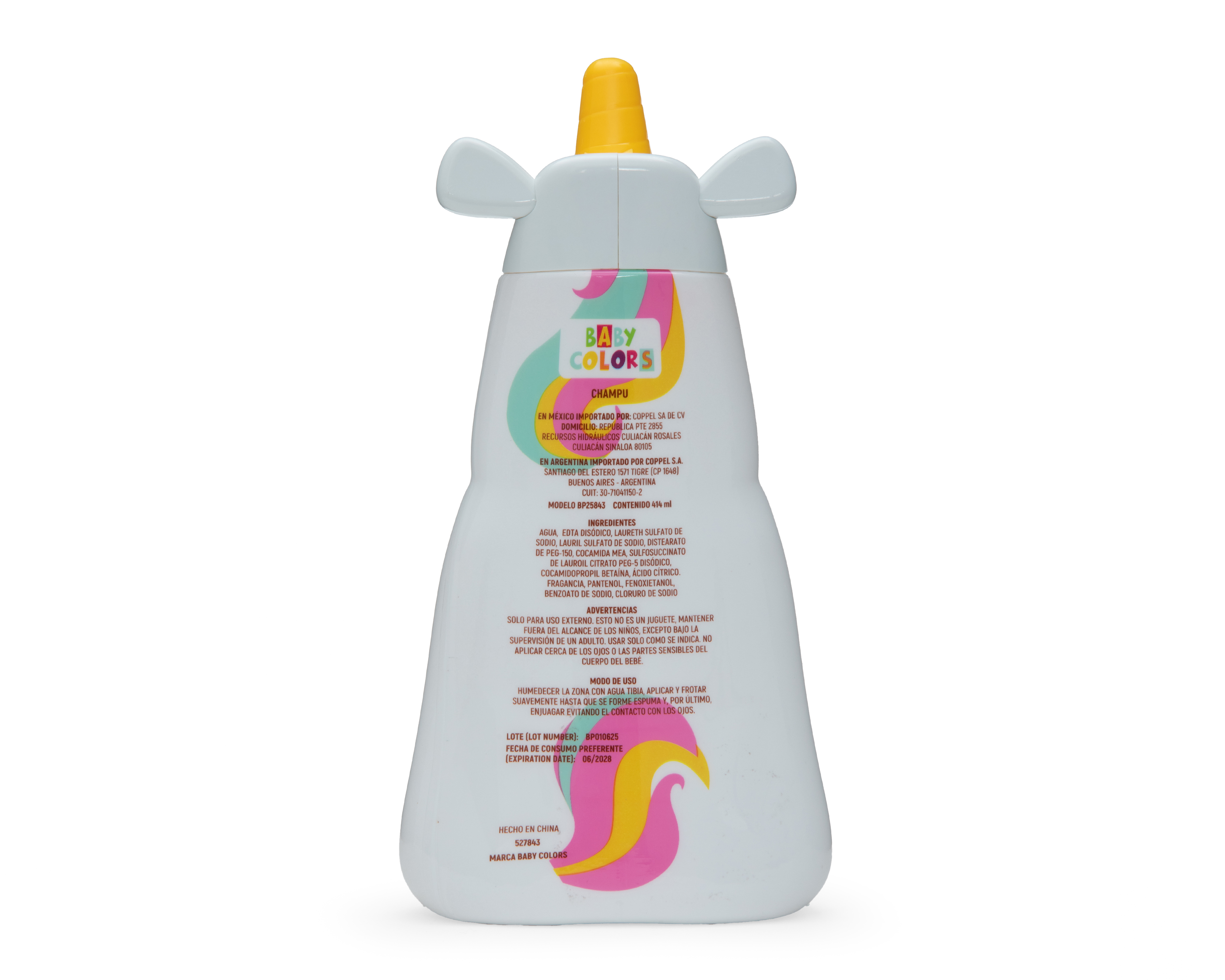 Foto 3 pulgar | Foto 2 | Shampoo para Bebé Baby Colors 2 en 1 414 ml